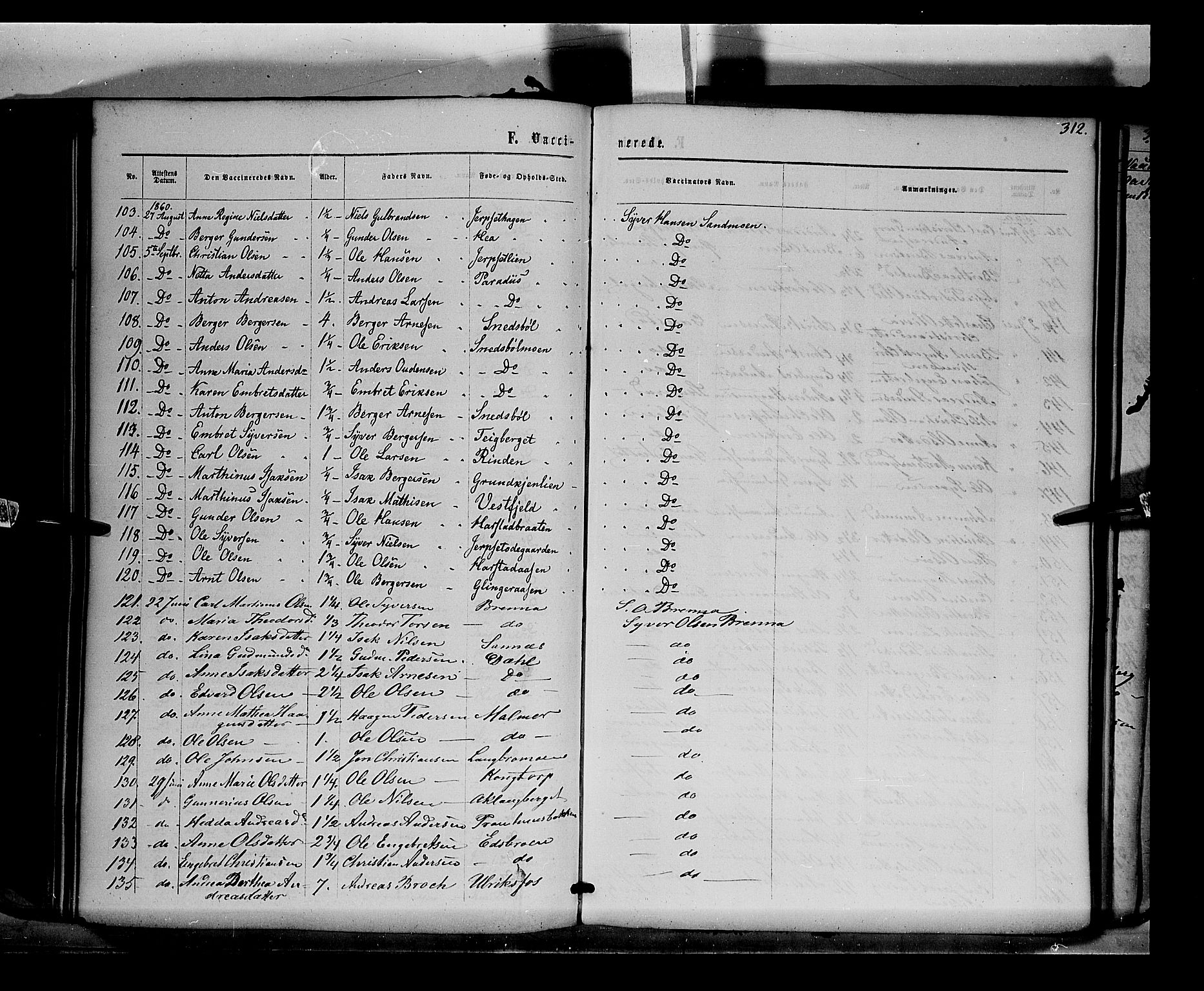 Eidskog prestekontor, AV/SAH-PREST-026/H/Ha/Haa/L0001: Parish register (official) no. 1, 1860-1867, p. 312