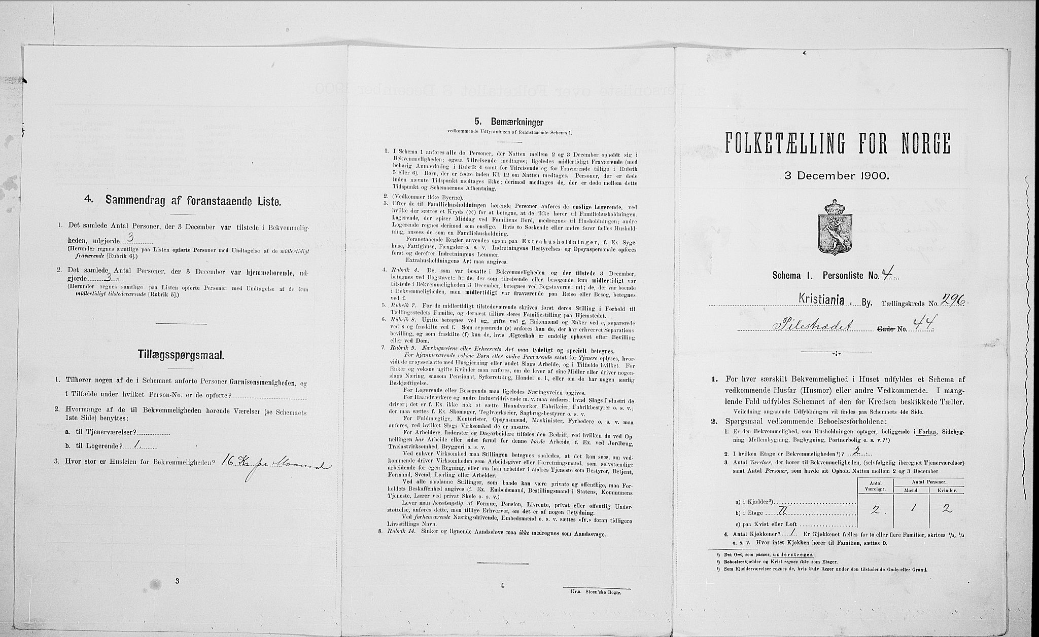 SAO, 1900 census for Kristiania, 1900, p. 71595
