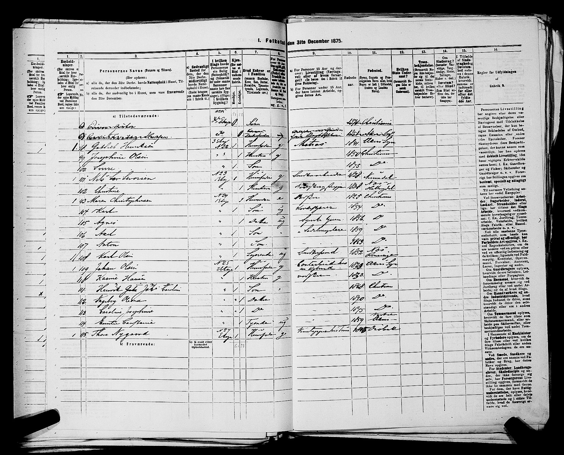 RA, 1875 census for 0301 Kristiania, 1875, p. 3103