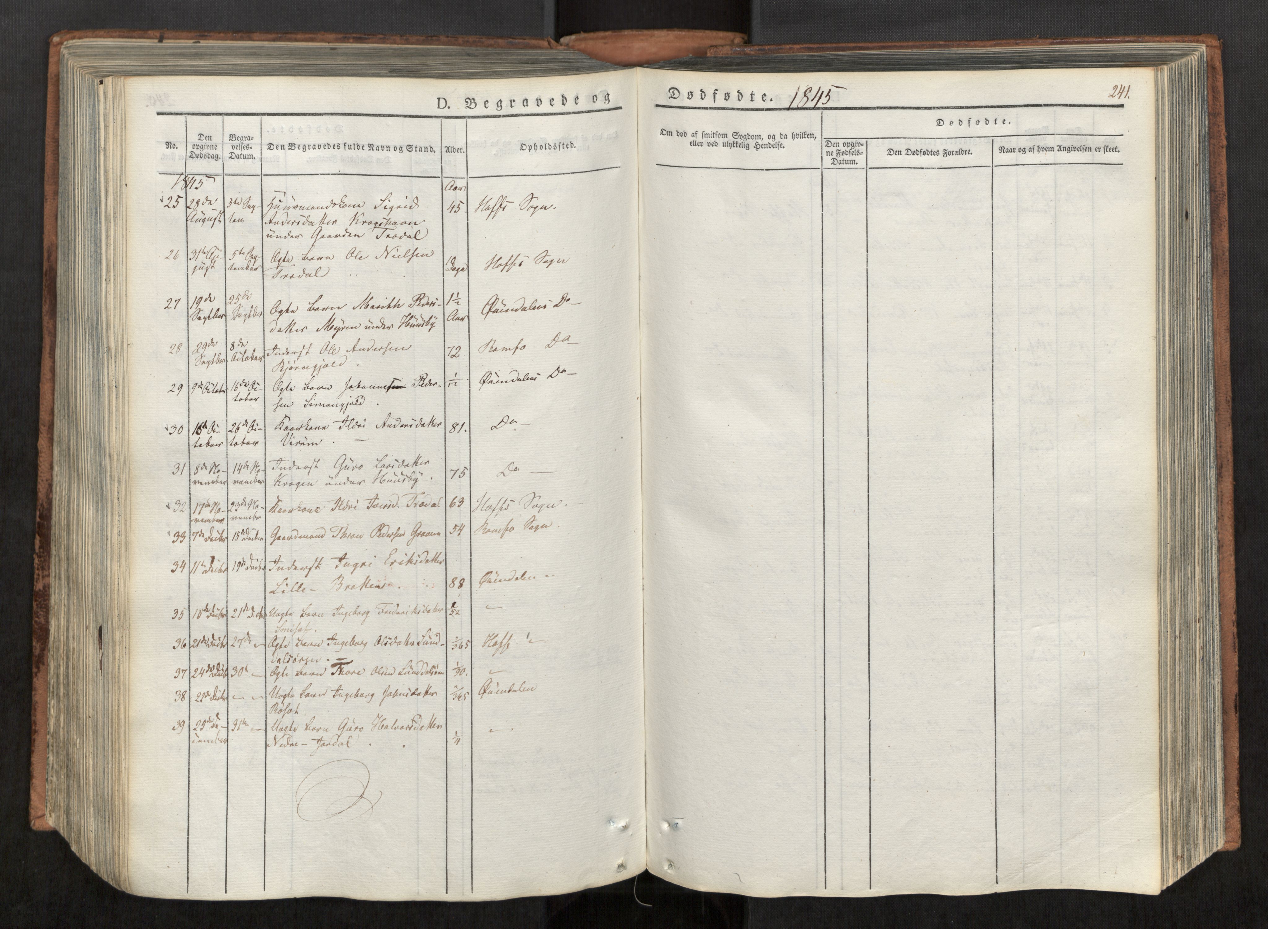 Ministerialprotokoller, klokkerbøker og fødselsregistre - Møre og Romsdal, AV/SAT-A-1454/590/L1012: Parish register (official) no. 590A04, 1832-1846, p. 241