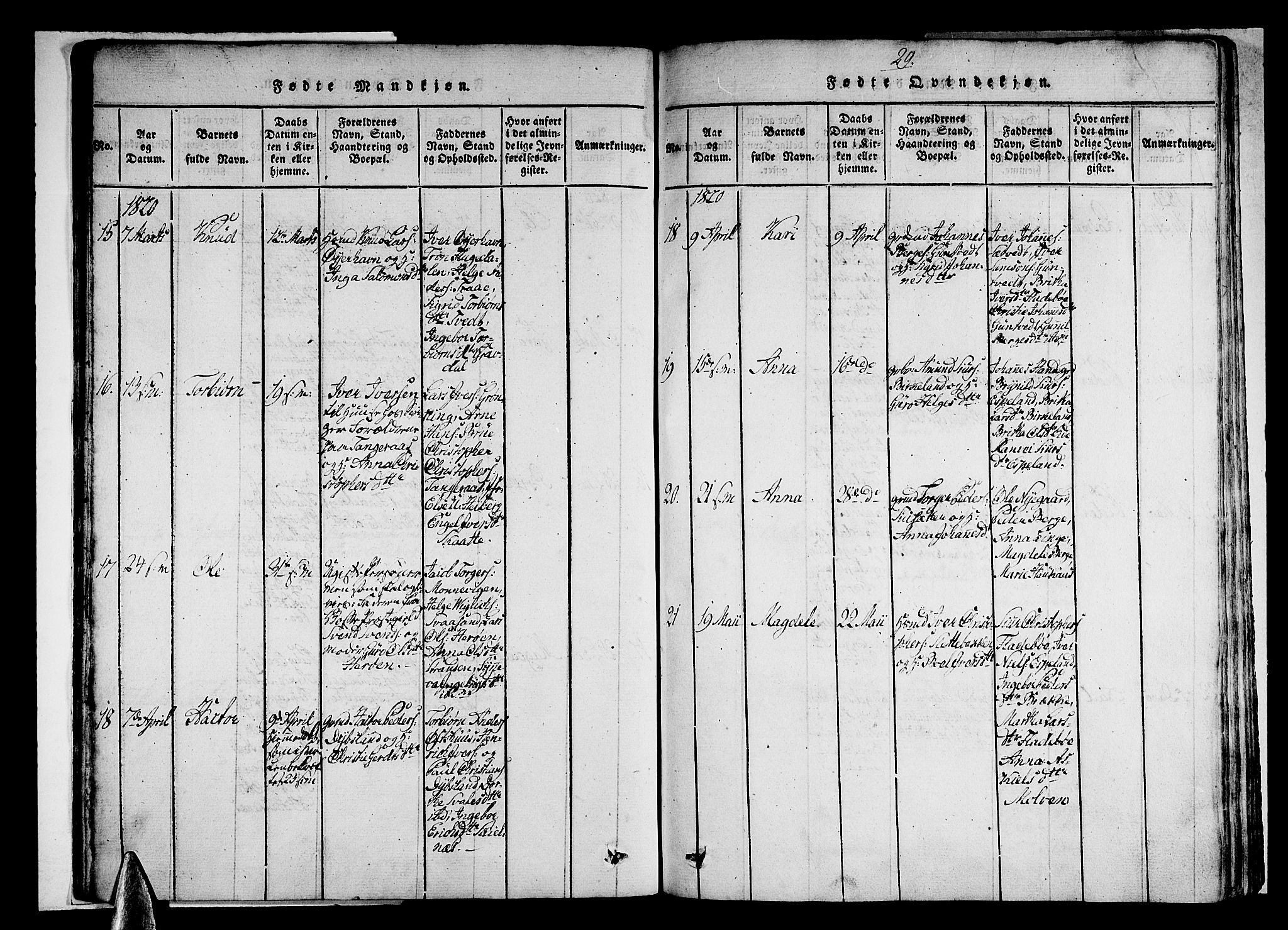 Strandebarm sokneprestembete, SAB/A-78401/H/Haa: Parish register (official) no. A 5, 1816-1826, p. 29