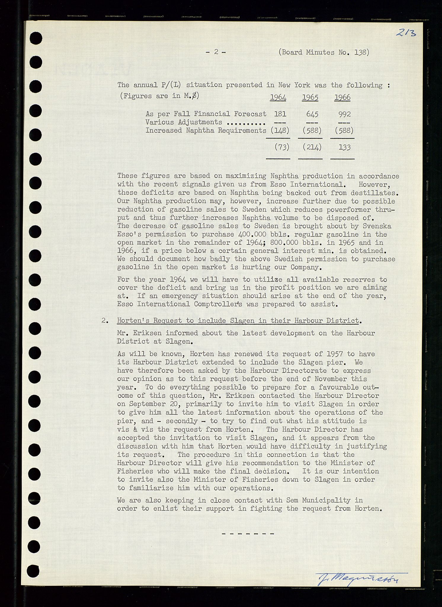 Pa 0982 - Esso Norge A/S, AV/SAST-A-100448/A/Aa/L0001/0004: Den administrerende direksjon Board minutes (styrereferater) / Den administrerende direksjon Board minutes (styrereferater), 1963-1964, p. 50