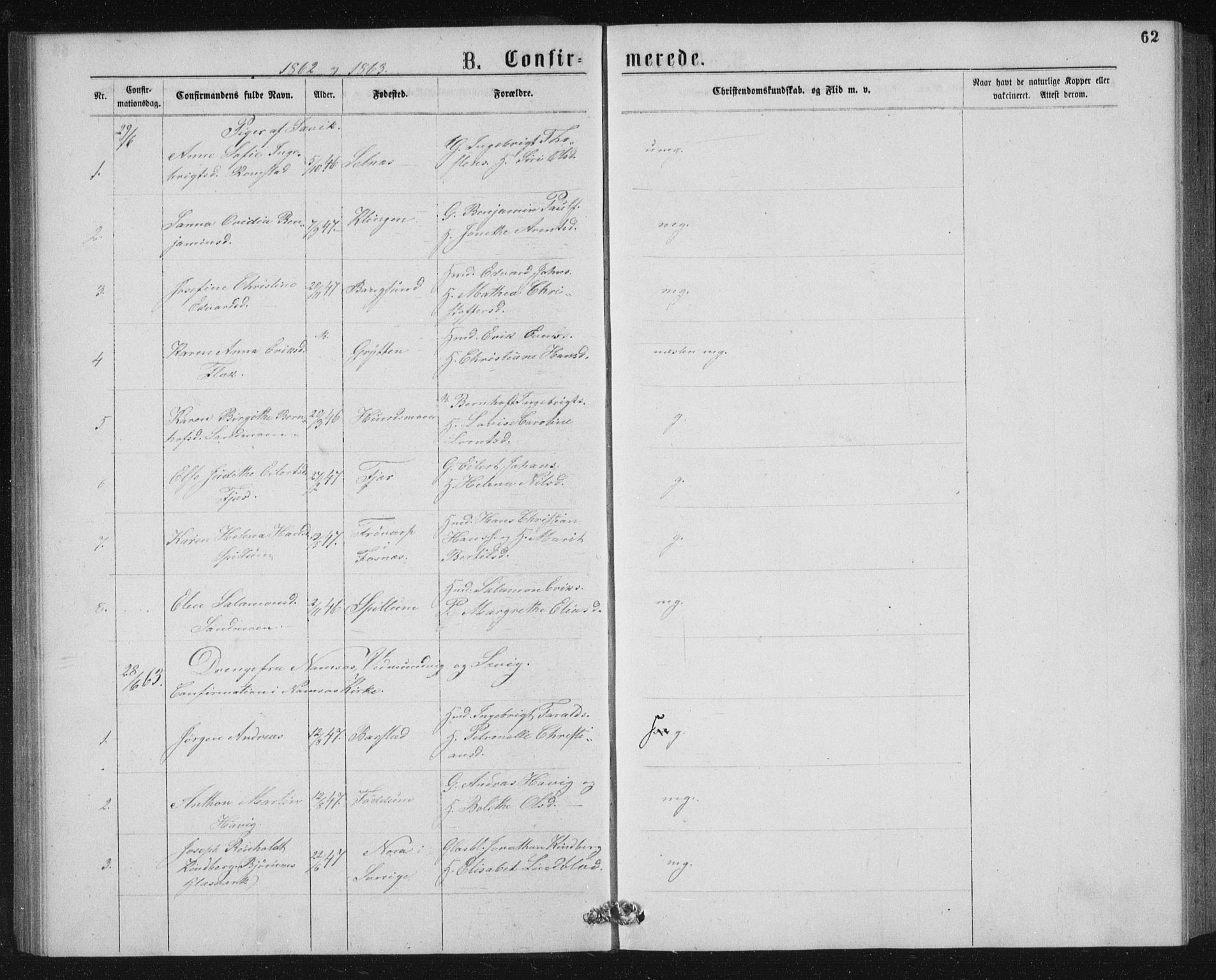 Ministerialprotokoller, klokkerbøker og fødselsregistre - Nord-Trøndelag, AV/SAT-A-1458/768/L0567: Parish register (official) no. 768A02, 1837-1865, p. 62