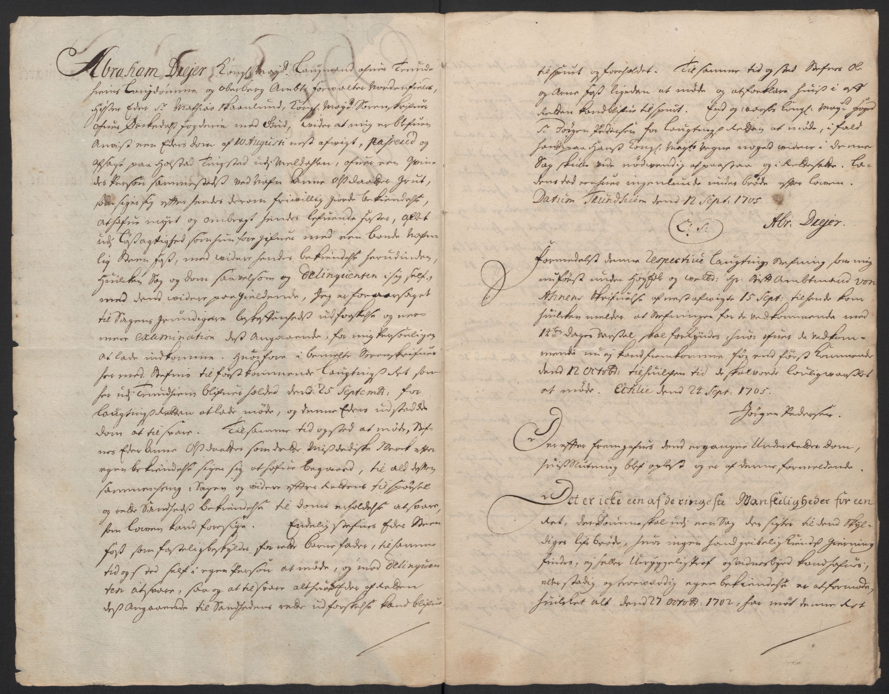 Rentekammeret inntil 1814, Reviderte regnskaper, Fogderegnskap, AV/RA-EA-4092/R60/L3955: Fogderegnskap Orkdal og Gauldal, 1705, p. 244