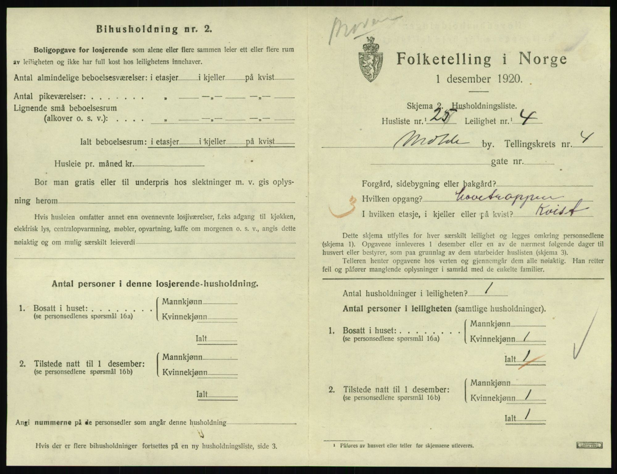 SAT, 1920 census for Molde, 1920, p. 1547