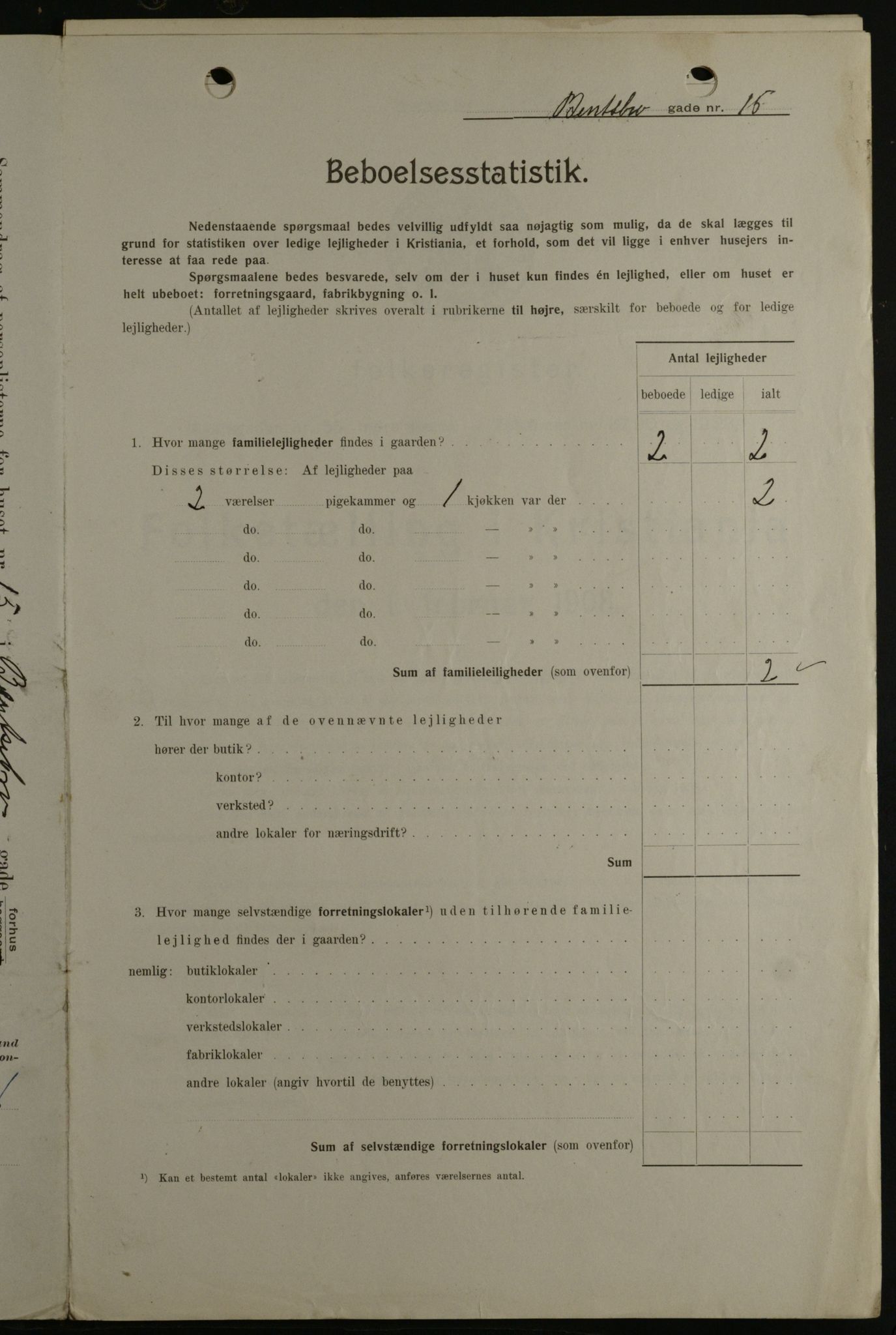 OBA, Municipal Census 1908 for Kristiania, 1908, p. 3533