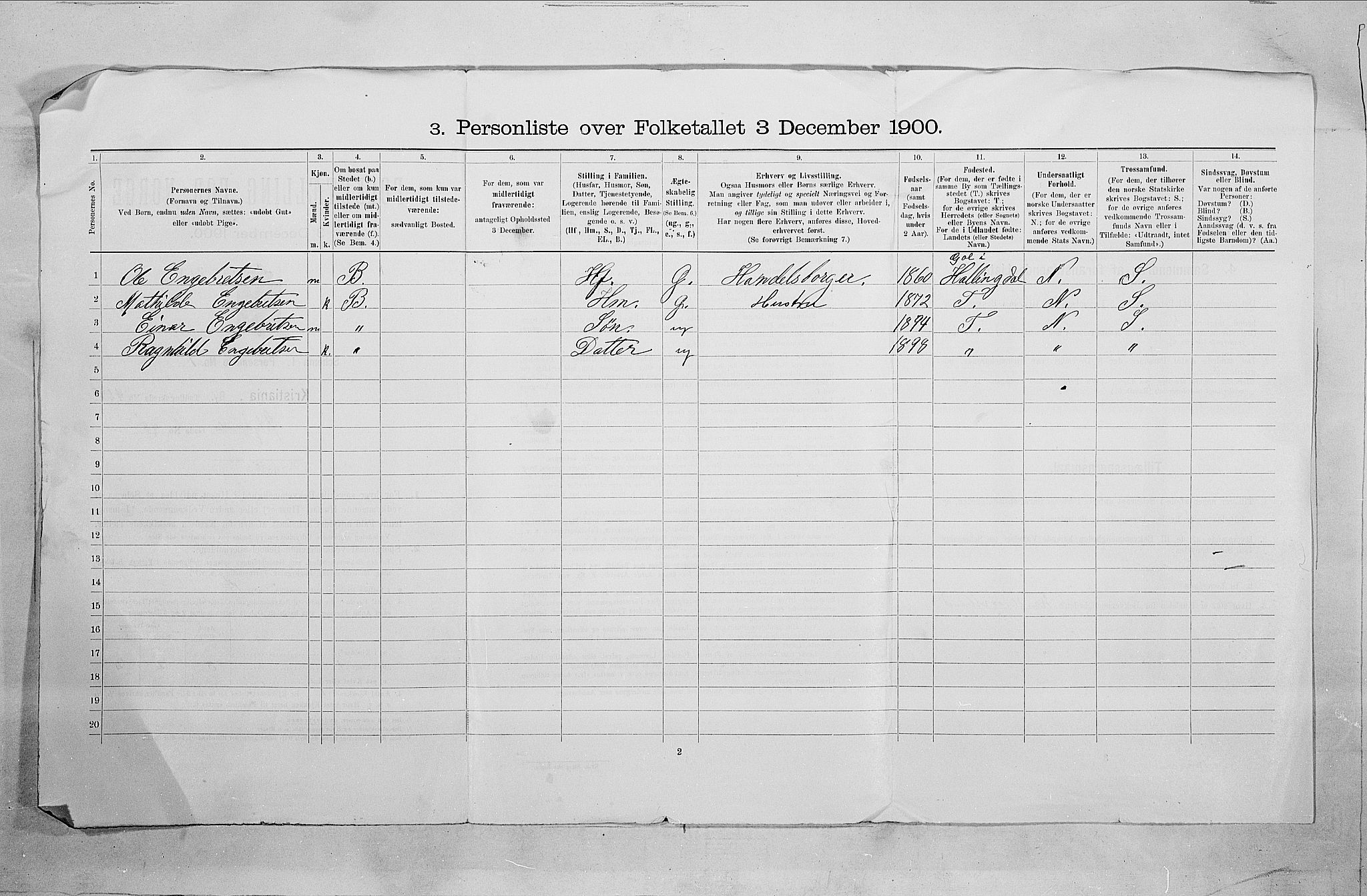 SAO, 1900 census for Kristiania, 1900, p. 115613