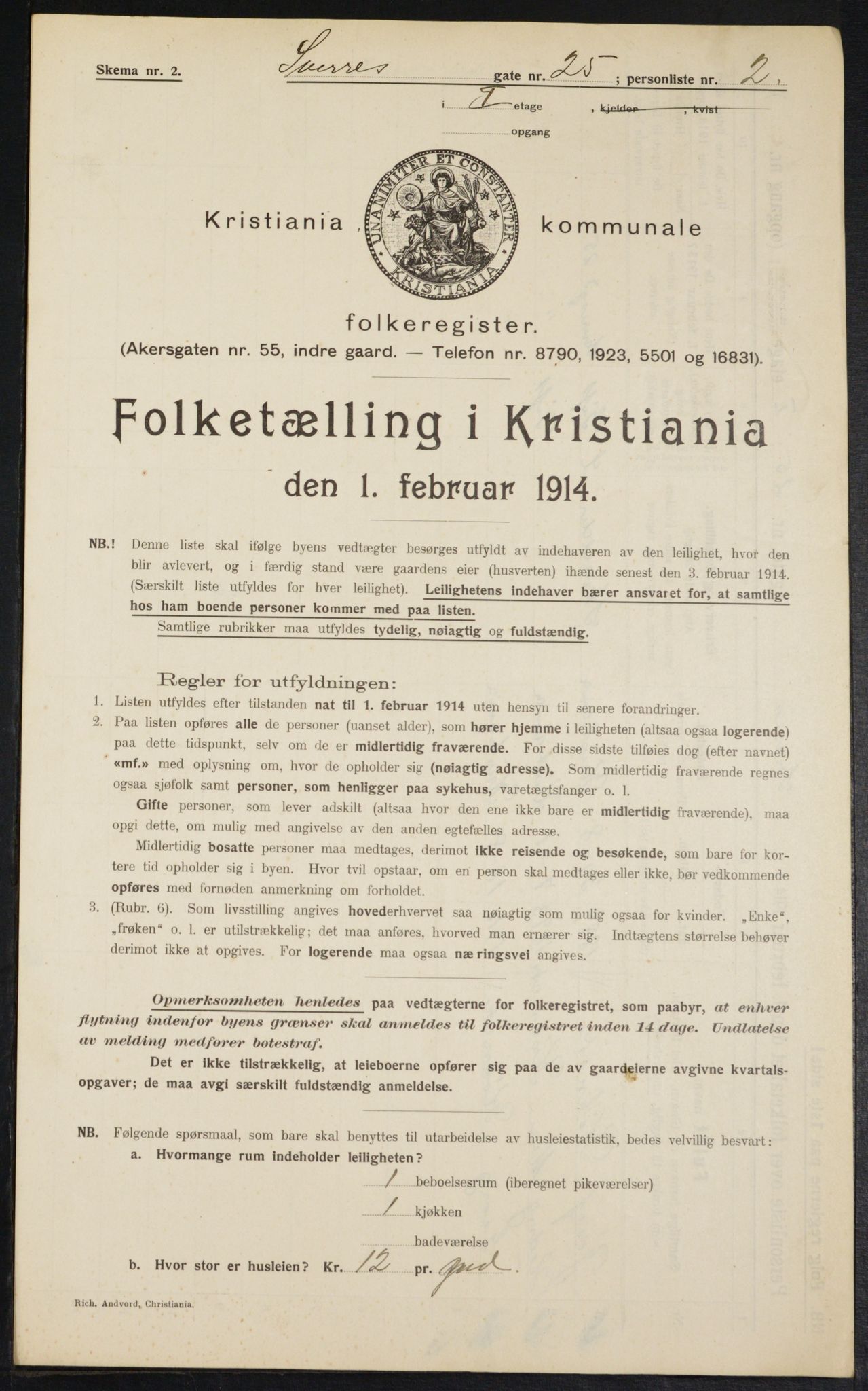 OBA, Municipal Census 1914 for Kristiania, 1914, p. 106777