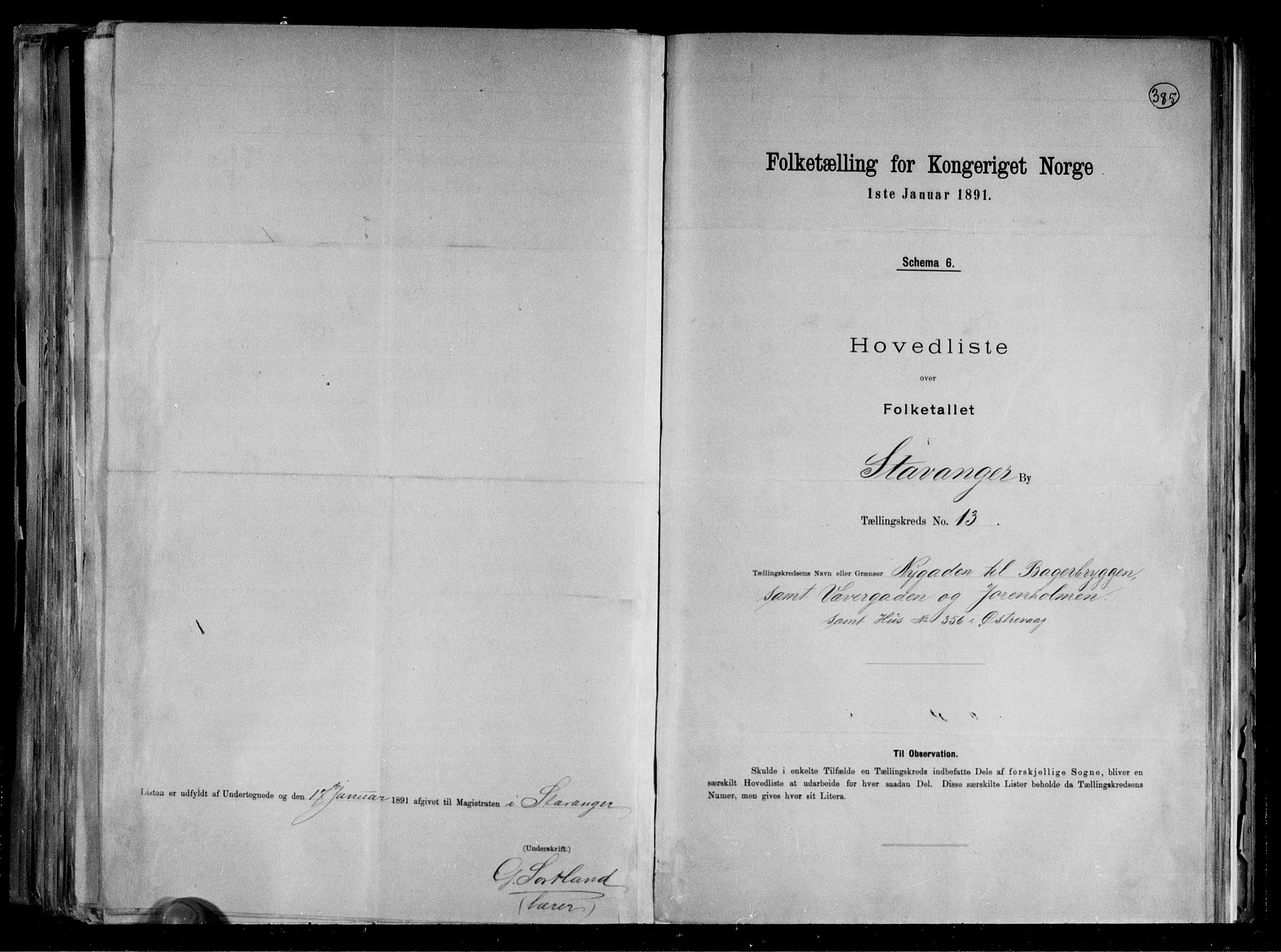 RA, 1891 census for 1103 Stavanger, 1891, p. 32