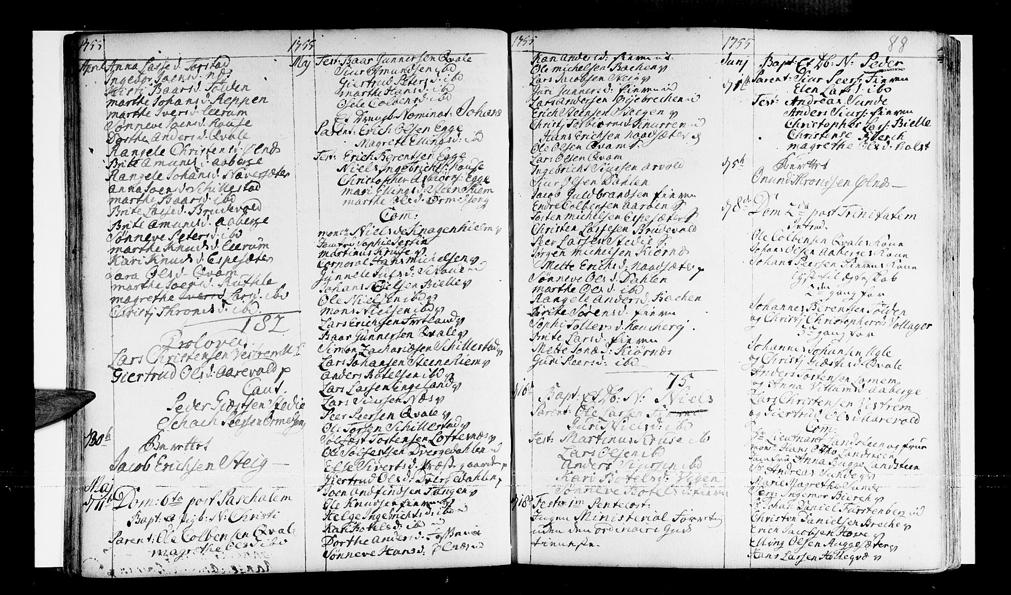 Sogndal sokneprestembete, AV/SAB-A-81301/H/Haa/Haaa/L0003: Parish register (official) no. A 3, 1747-1768, p. 88