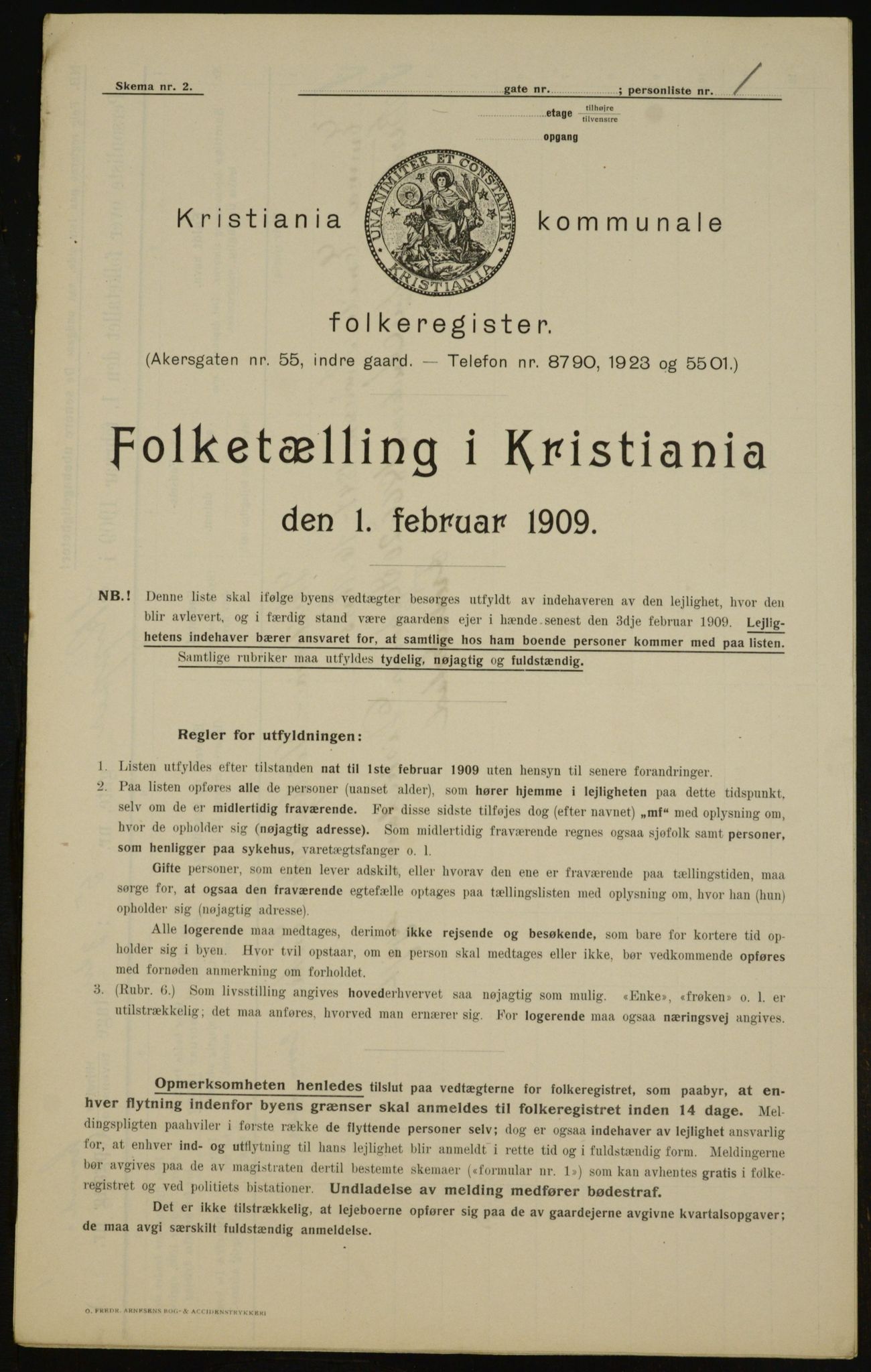 OBA, Municipal Census 1909 for Kristiania, 1909, p. 86526