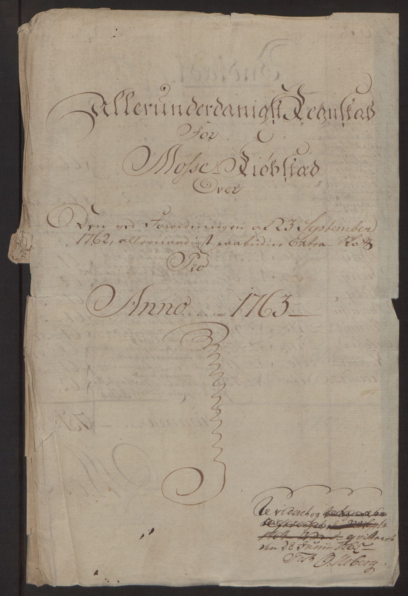 Rentekammeret inntil 1814, Reviderte regnskaper, Byregnskaper, RA/EA-4066/R/Rc/L0042/0001: [C1] Kontribusjonsregnskap / Ekstraskatt, 1762-1765, p. 53