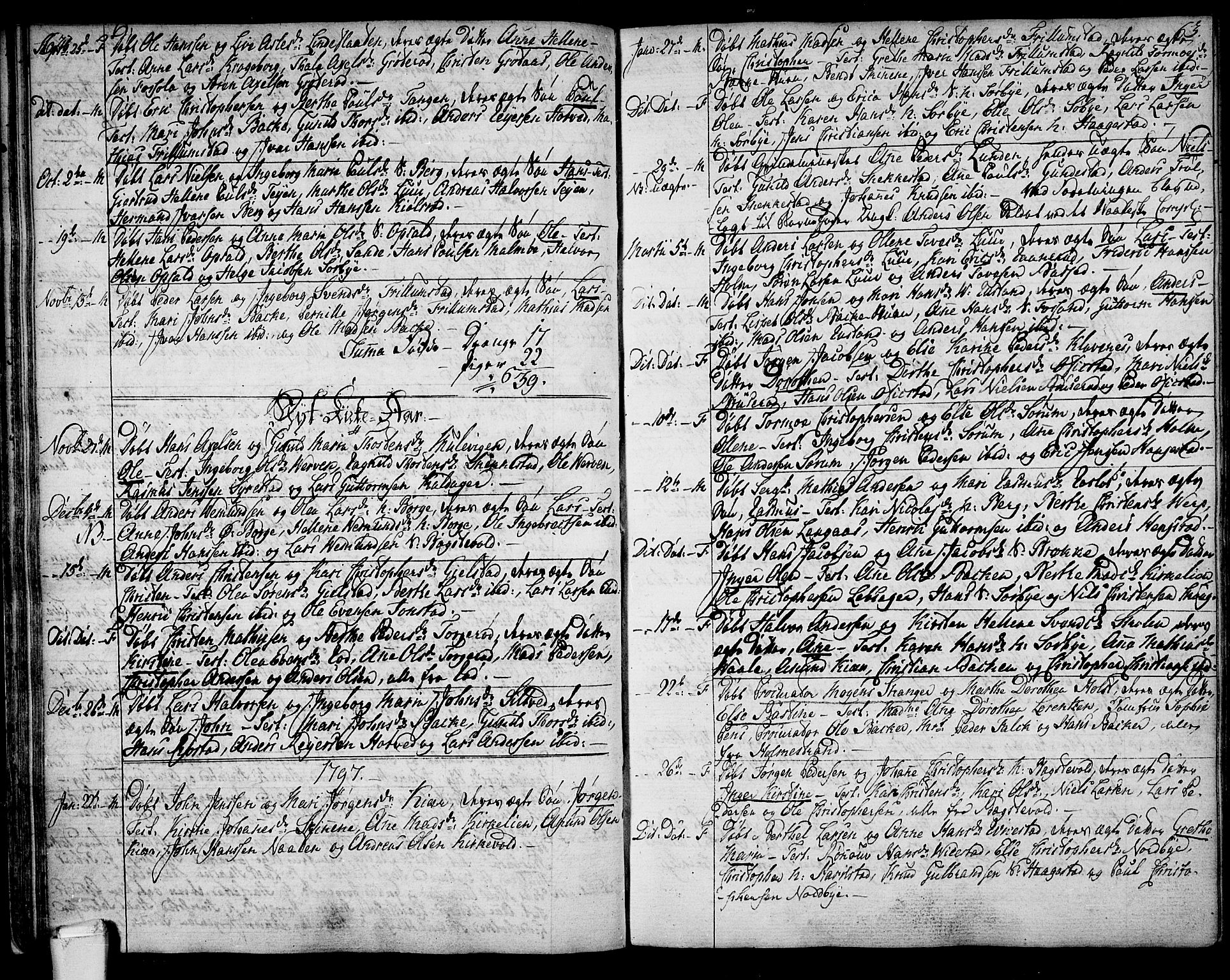 Våle kirkebøker, SAKO/A-334/F/Fa/L0005: Parish register (official) no. I 5, 1773-1808, p. 62-63