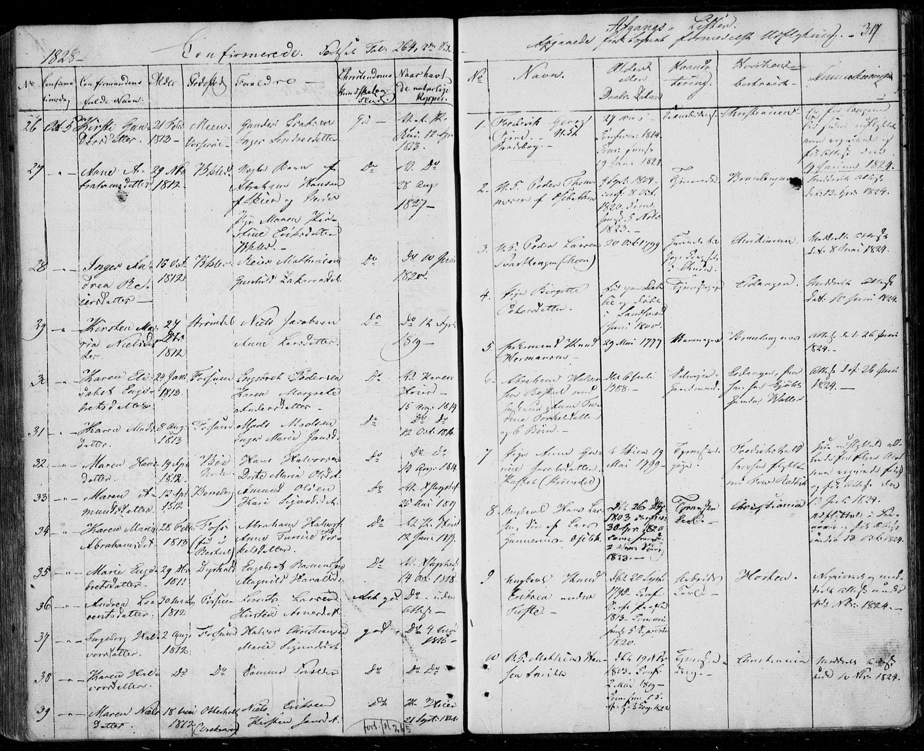 Gjerpen kirkebøker, SAKO/A-265/F/Fa/L0005: Parish register (official) no. I 5, 1823-1829, p. 317