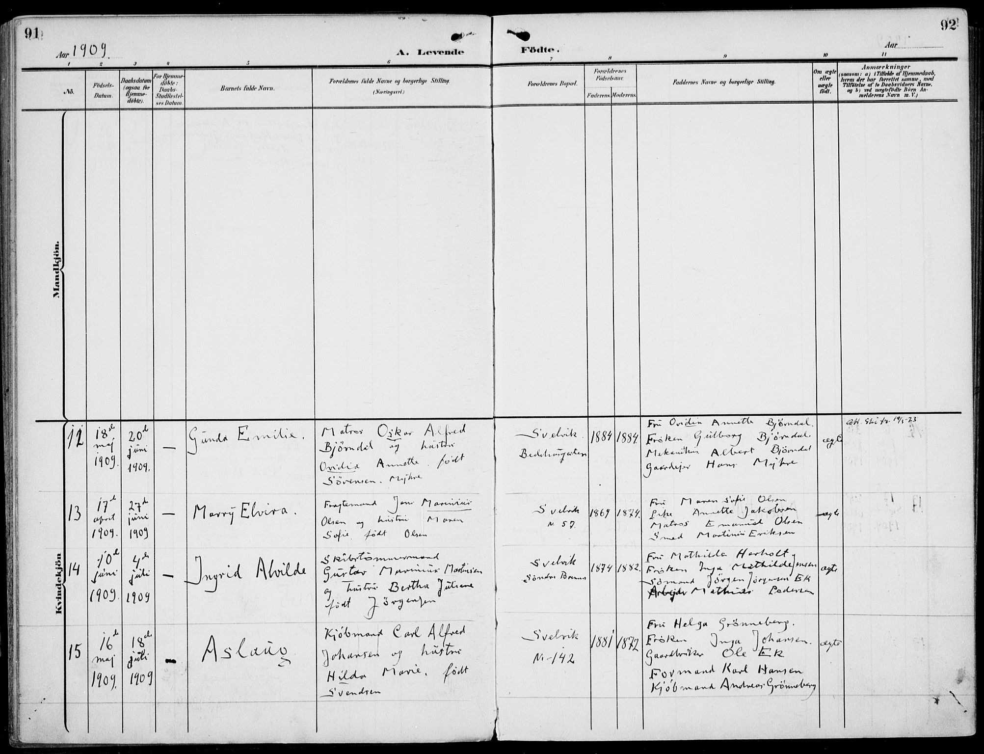 Strømm kirkebøker, SAKO/A-322/F/Fb/L0002: Parish register (official) no. II 2, 1900-1919, p. 91-92