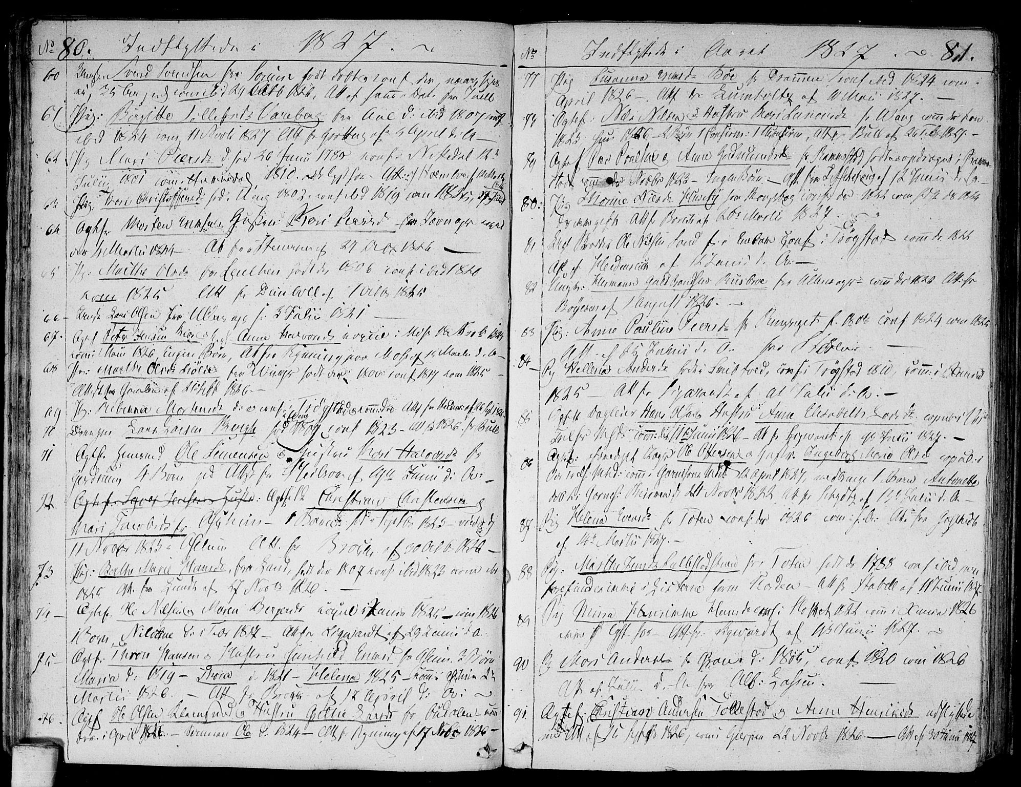 Aker prestekontor kirkebøker, AV/SAO-A-10861/F/L0014b: Parish register (official) no. 14B, 1820-1834, p. 80-81