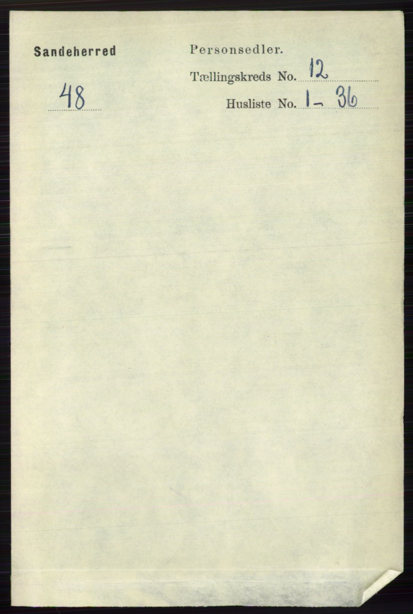 RA, 1891 census for 0724 Sandeherred, 1891, p. 7356