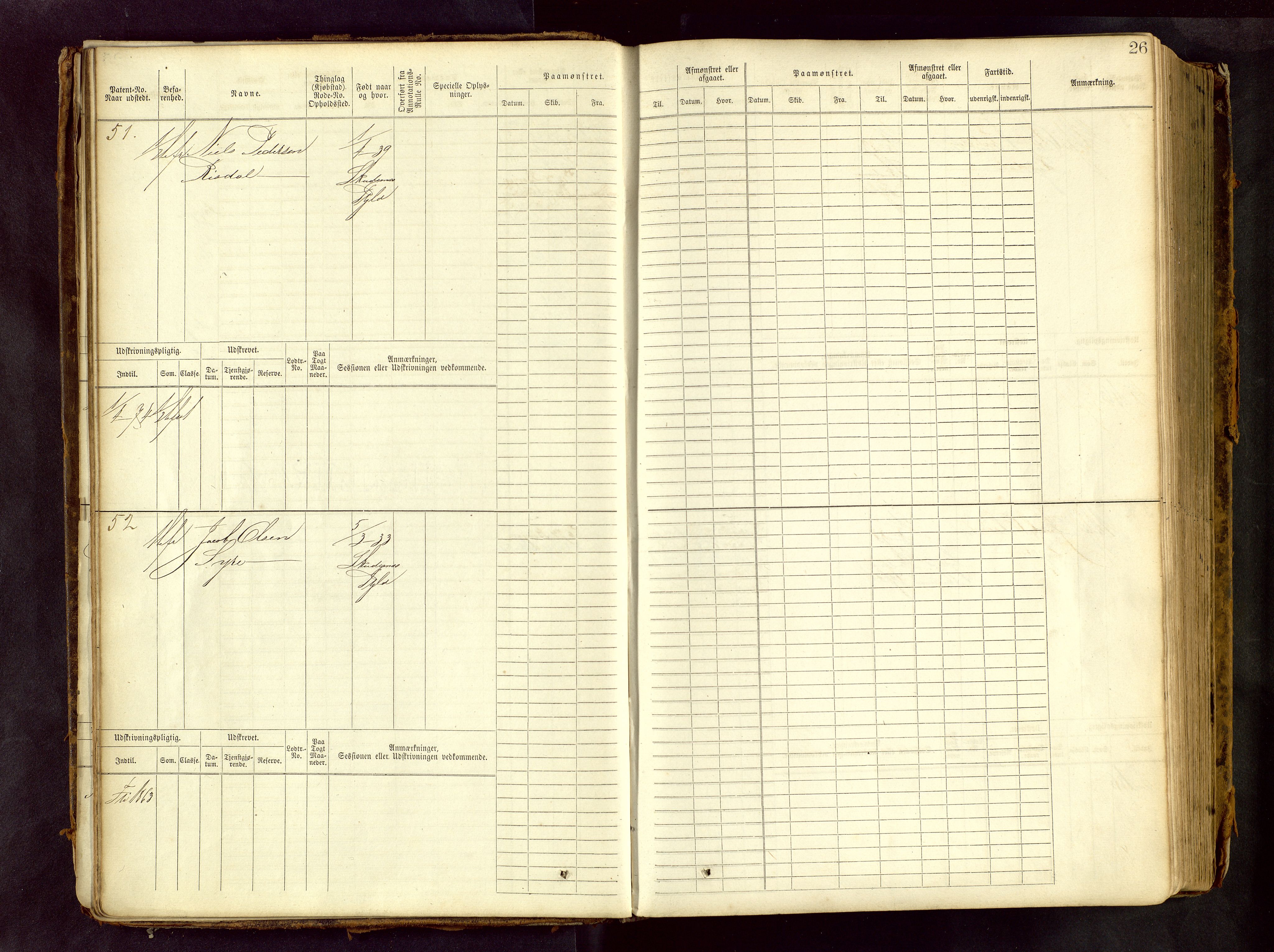 Haugesund sjømannskontor, AV/SAST-A-102007/F/Fb/Fbb/L0001: Sjøfartsrulle Skudenes krets No 1 - 958, 1860-1948, p. 26
