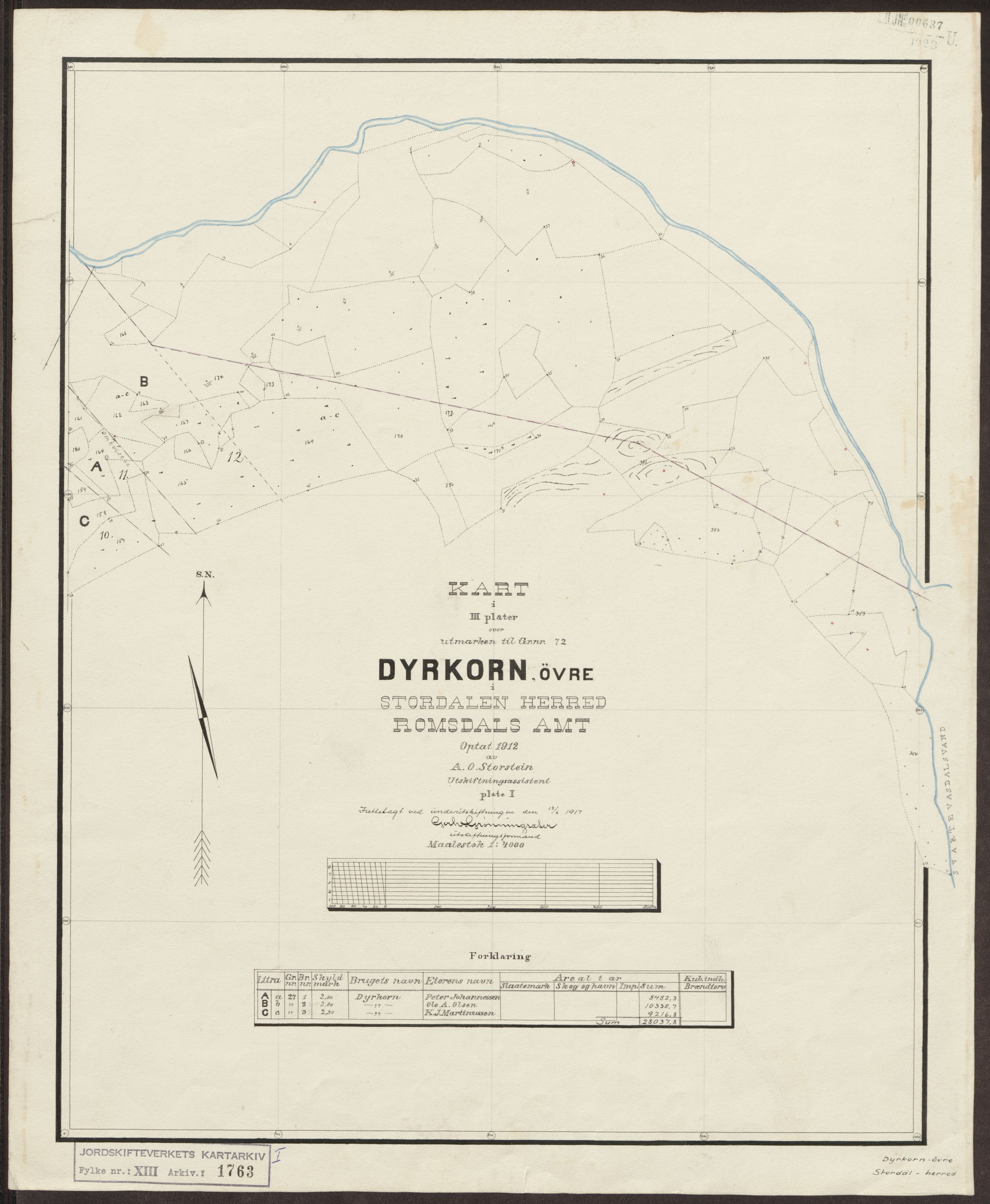 Jordskifteverkets kartarkiv, AV/RA-S-3929/T, 1859-1988, p. 2103