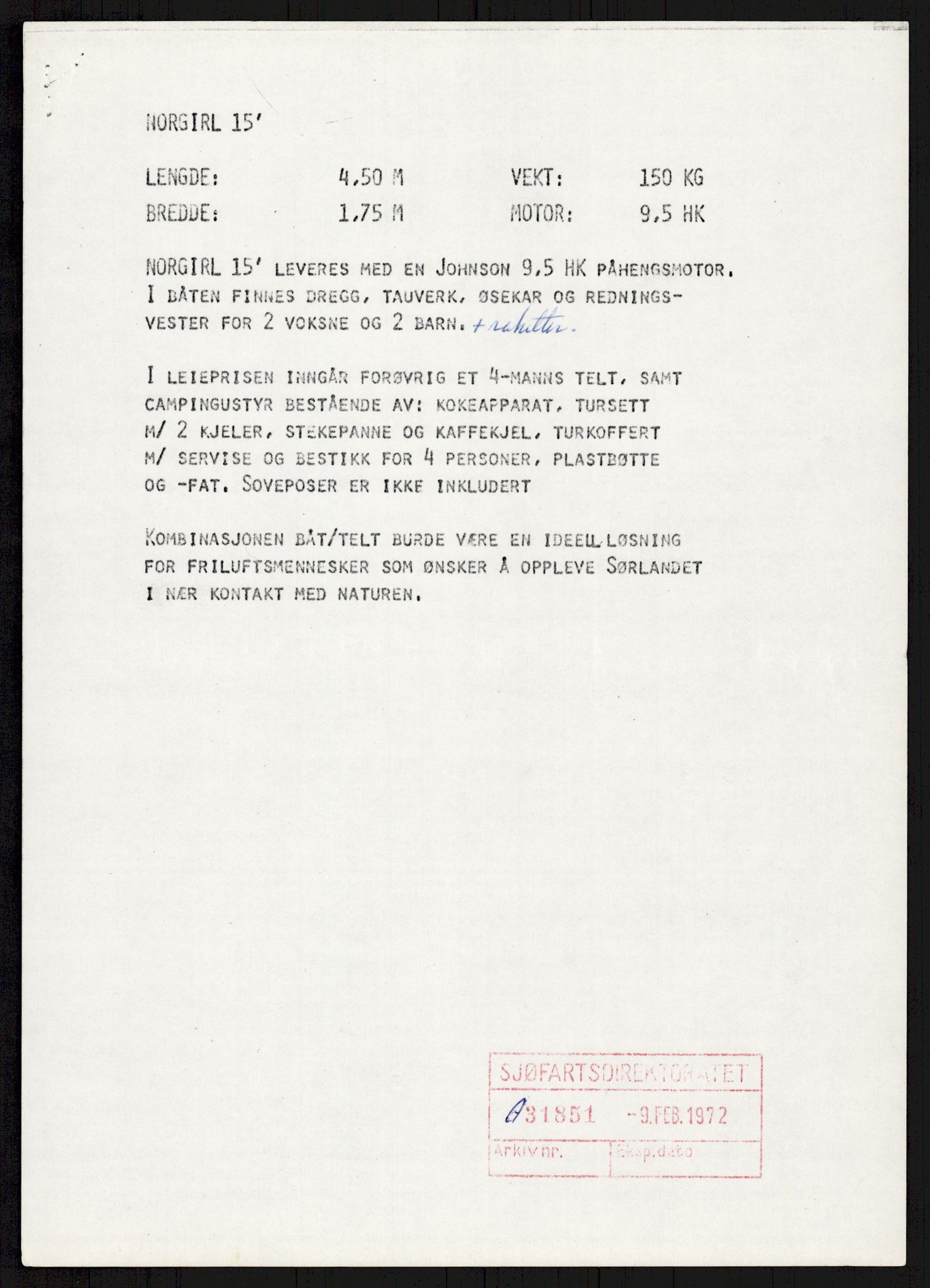 Sjøfartsdirektoratet med forløpere, generelt arkiv, AV/RA-S-1407/D/Du/Duc/L0641/0004: Skipskontrollen - Forskrifter    / Utleiebåter (2 mapper), 1977-1989, p. 245