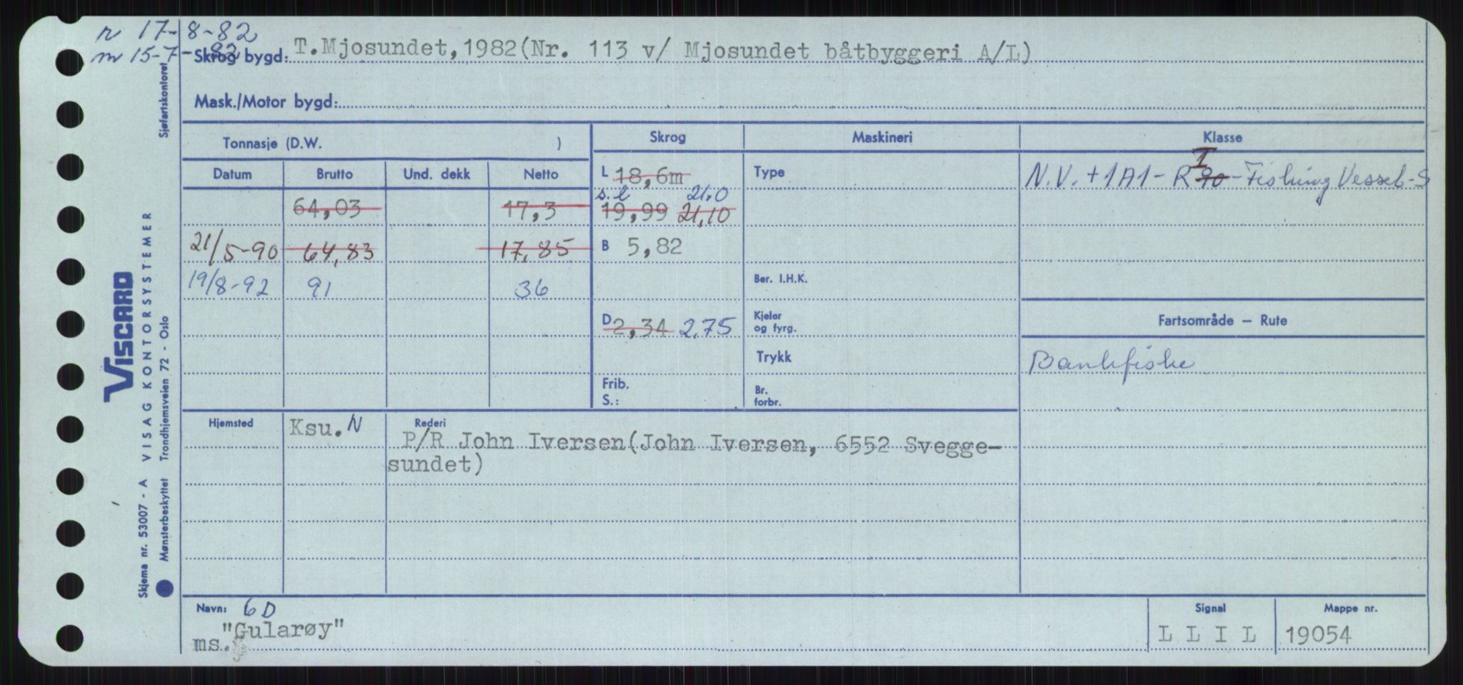 Sjøfartsdirektoratet med forløpere, Skipsmålingen, RA/S-1627/H/Ha/L0002/0002: Fartøy, Eik-Hill / Fartøy, G-Hill, p. 307