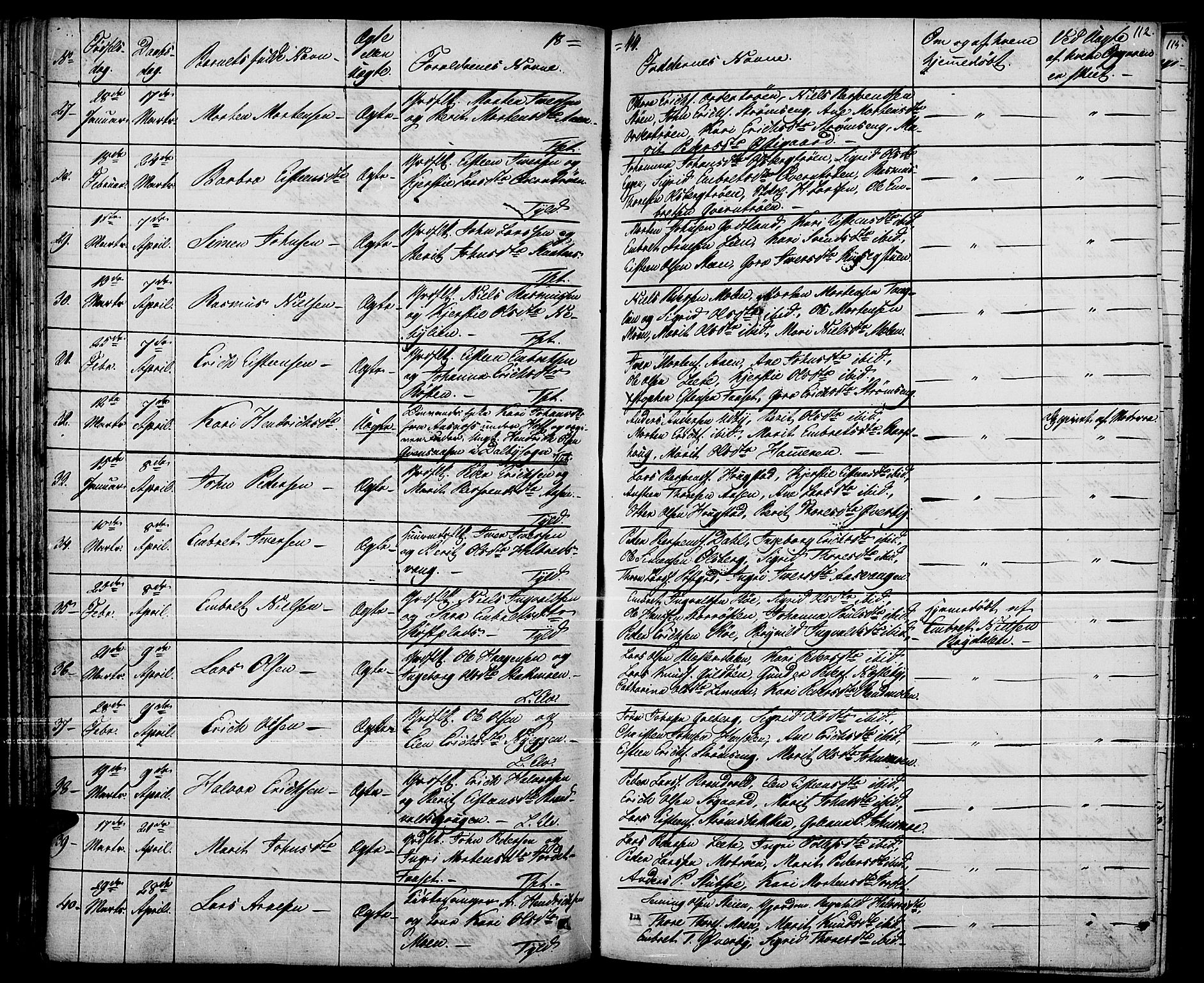 Tynset prestekontor, AV/SAH-PREST-058/H/Ha/Haa/L0019: Parish register (official) no. 19, 1829-1847, p. 112