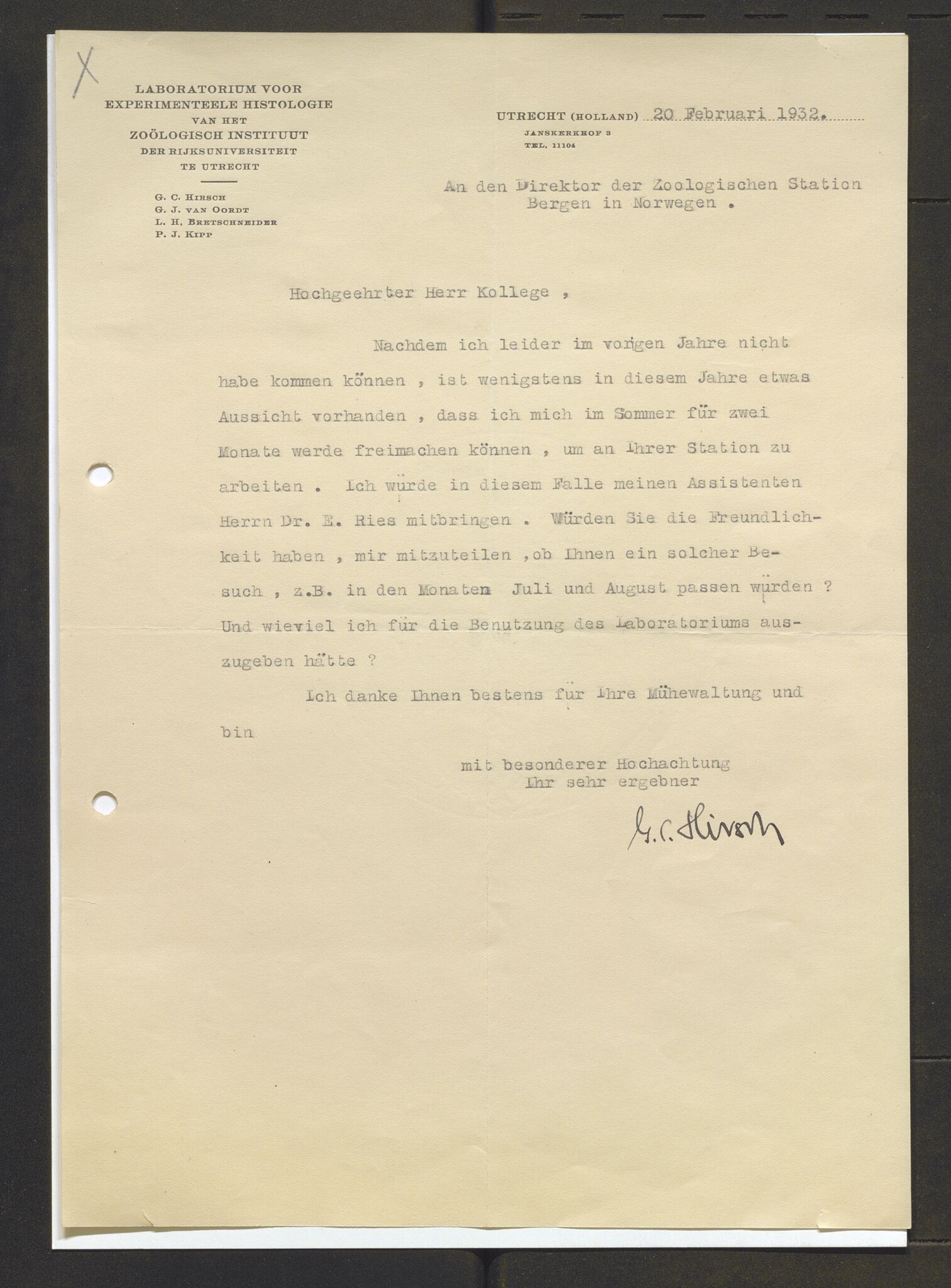 Bergens Museum, AV/SAB-A-17301/13/D/L0002: Korrespondanse , 1928-1940, p. 526