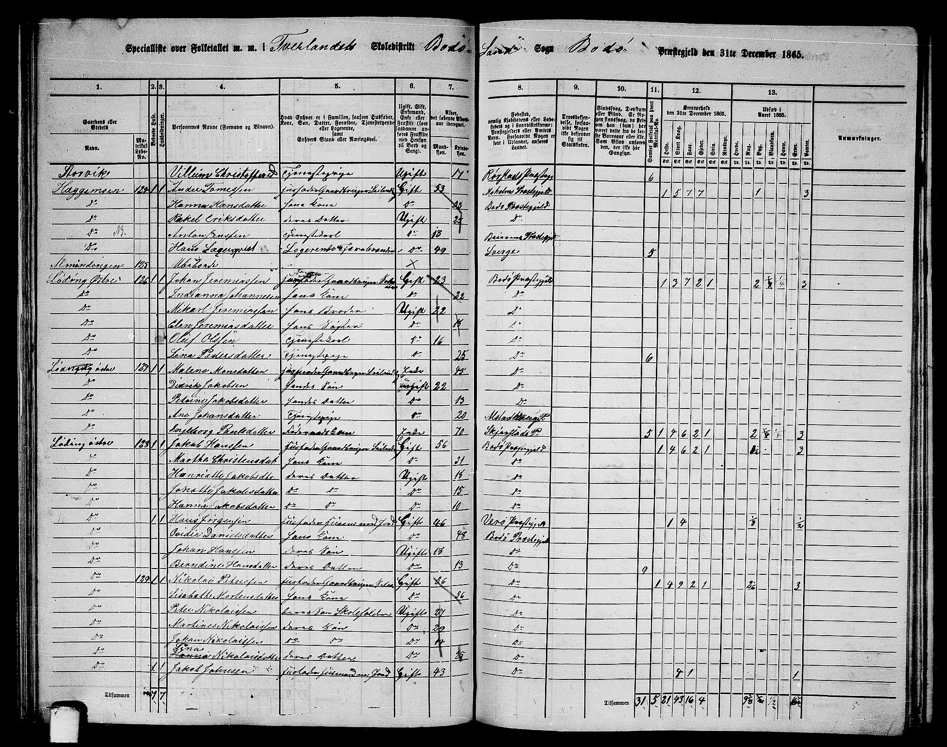 RA, 1865 census for Bodø/Bodø, 1865, p. 77