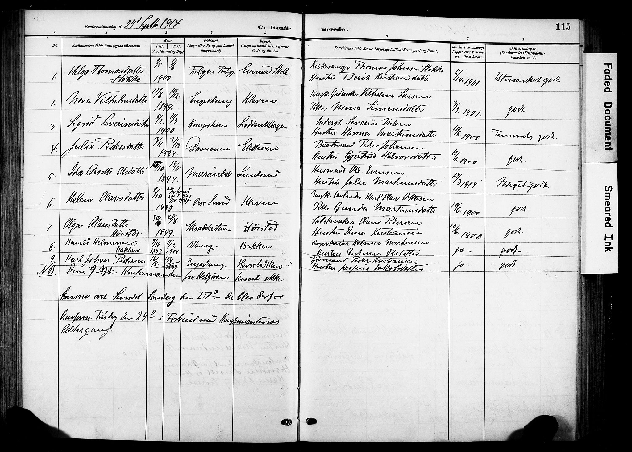 Nes prestekontor, Hedmark, AV/SAH-PREST-020/K/Ka/L0014: Parish register (official) no. 14, 1906-1929, p. 115