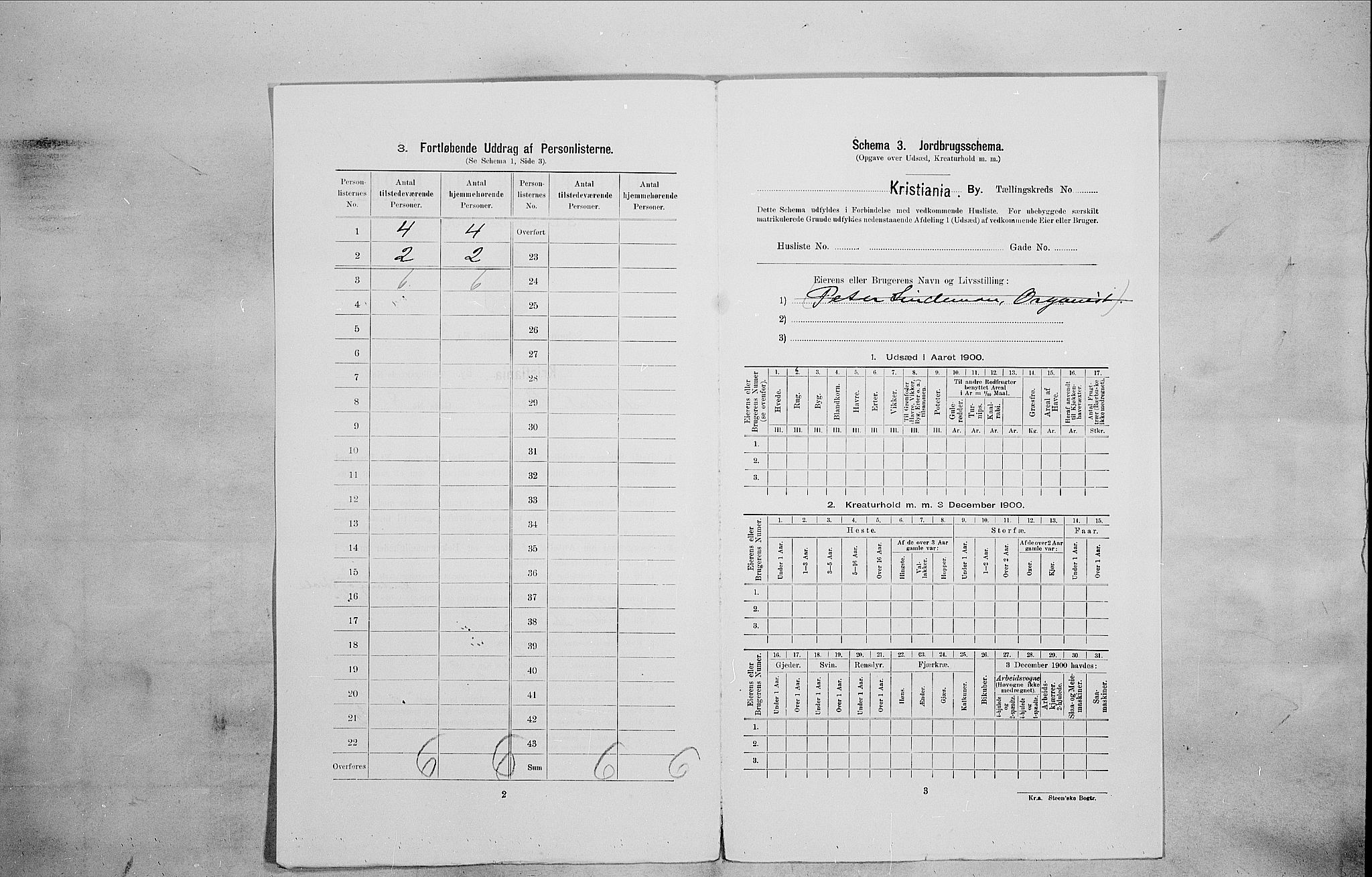 SAO, 1900 census for Kristiania, 1900, p. 64674