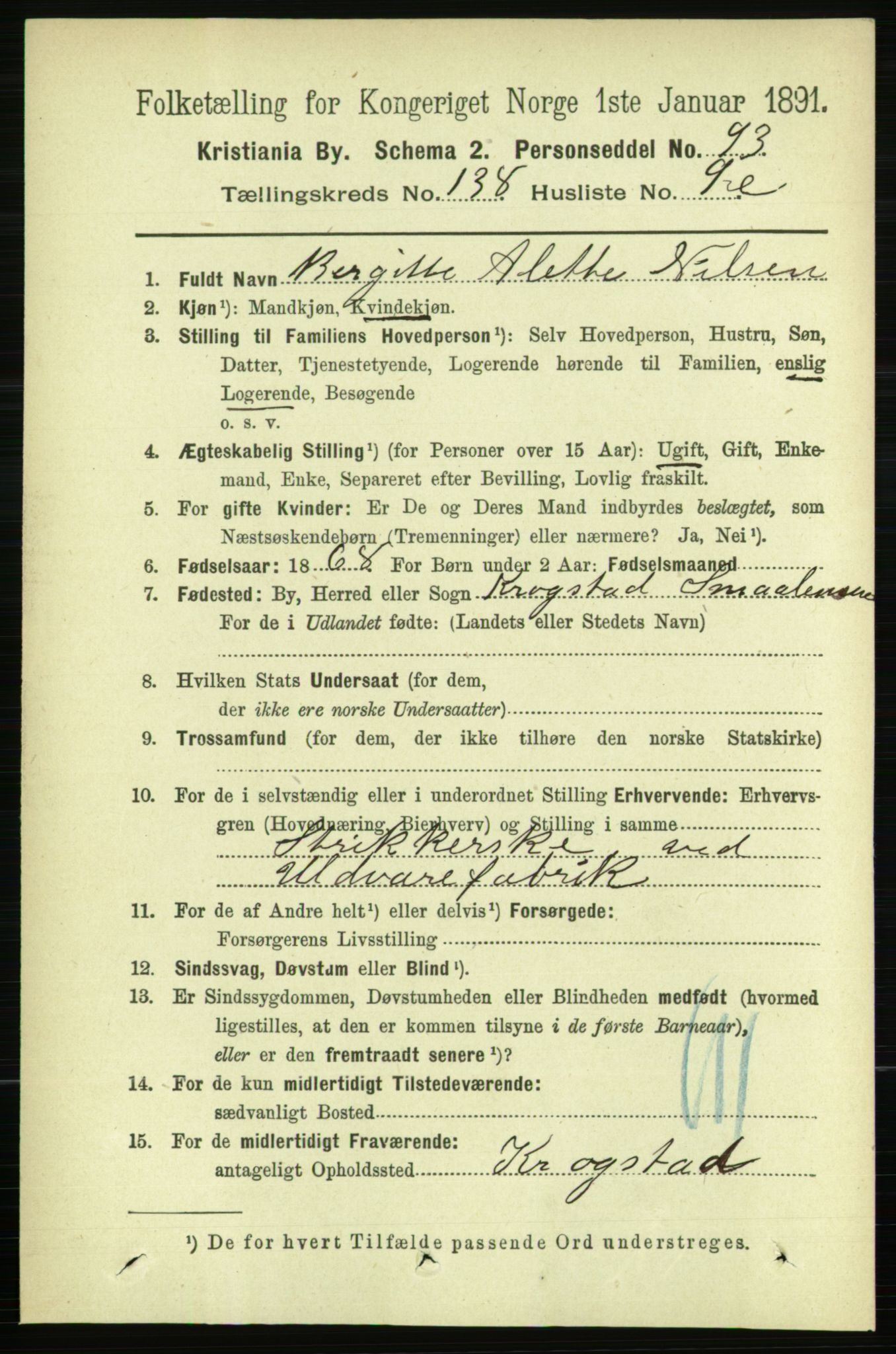 RA, 1891 census for 0301 Kristiania, 1891, p. 76963