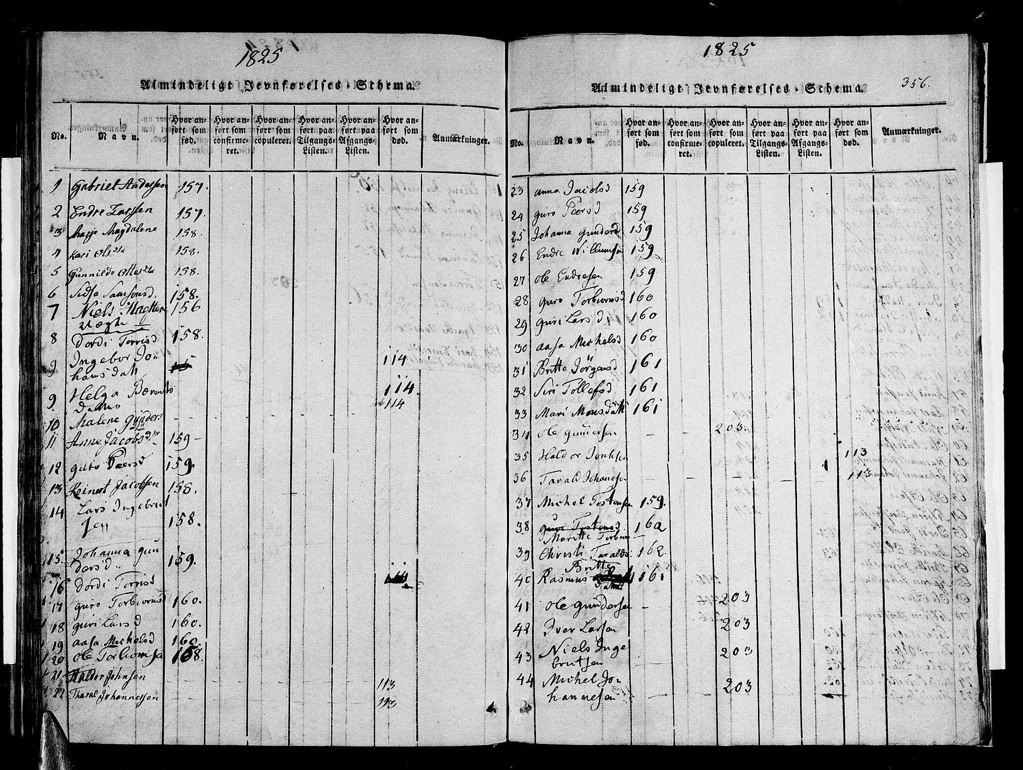 Stord sokneprestembete, AV/SAB-A-78201/H/Haa: Parish register (official) no. A 5, 1816-1825, p. 356