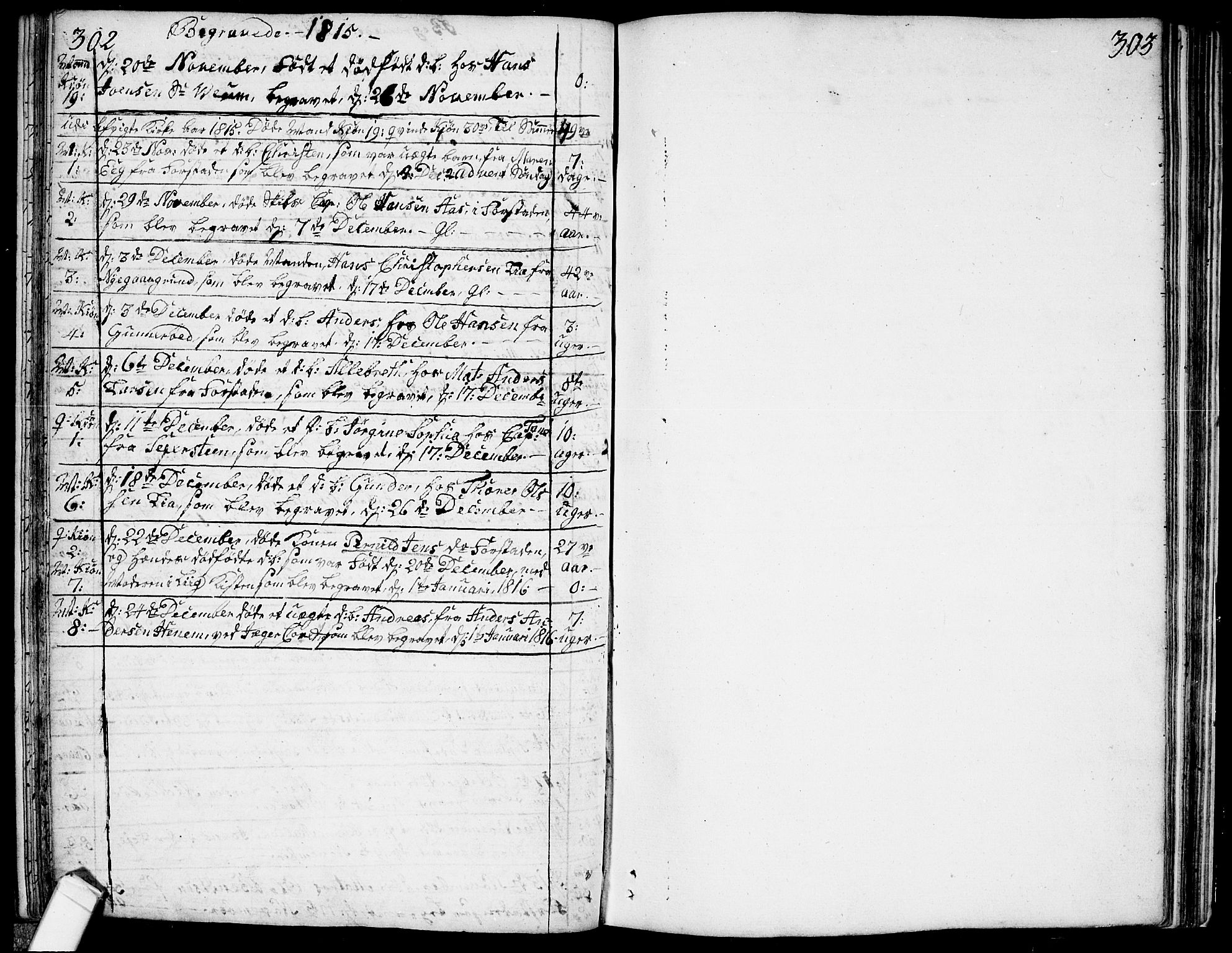 Glemmen prestekontor Kirkebøker, AV/SAO-A-10908/F/Fa/L0003: Parish register (official) no. 3, 1803-1815, p. 302-303