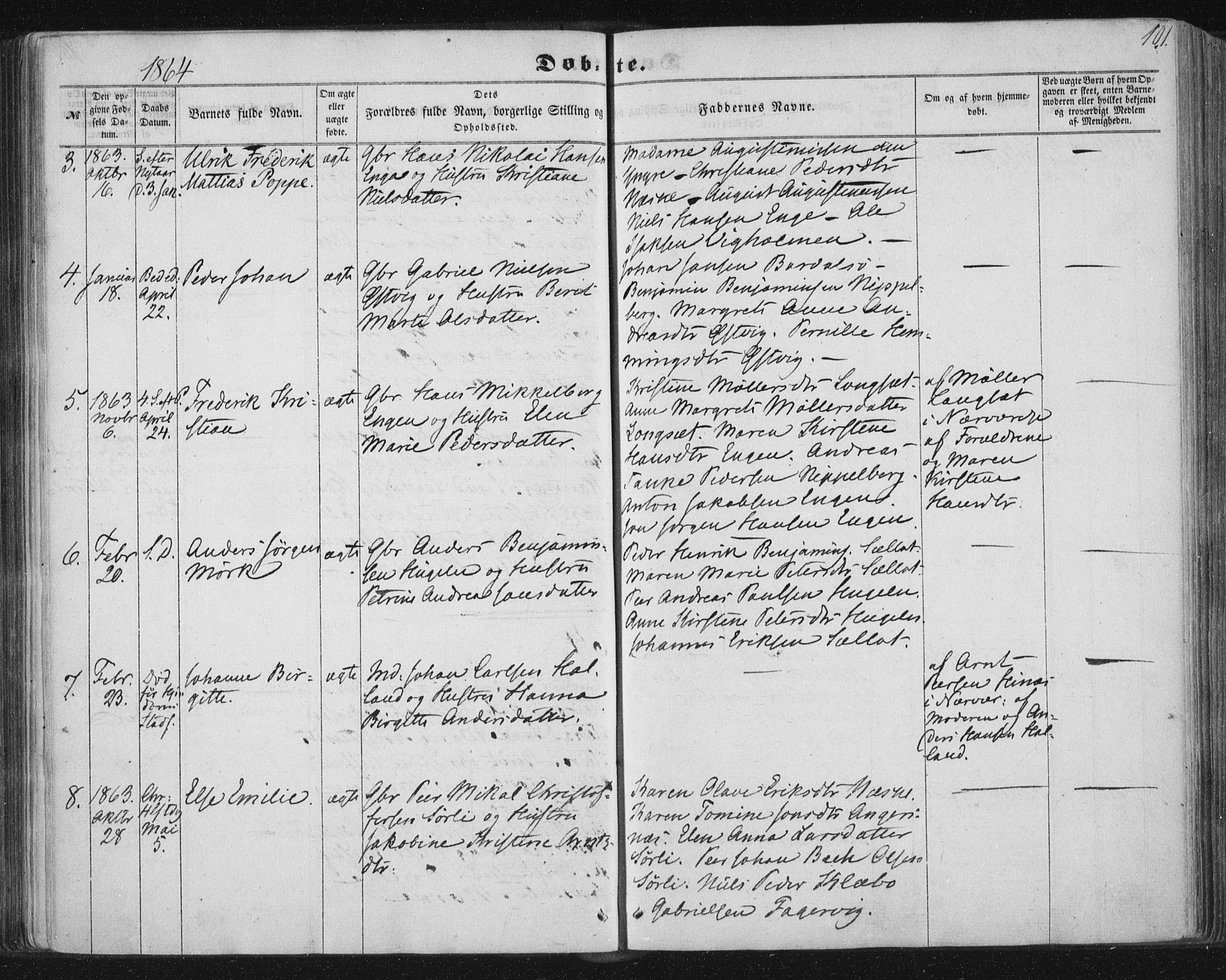 Ministerialprotokoller, klokkerbøker og fødselsregistre - Nordland, SAT/A-1459/838/L0550: Parish register (official) no. 838A08, 1855-1865, p. 101
