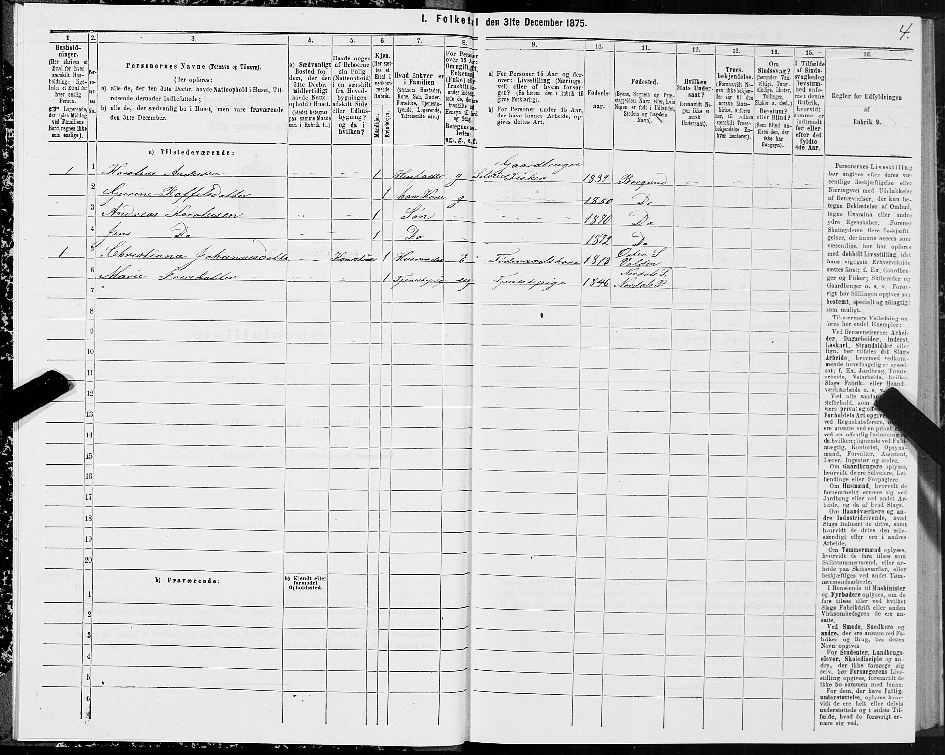 SAT, 1875 census for 1531P Borgund, 1875, p. 4004