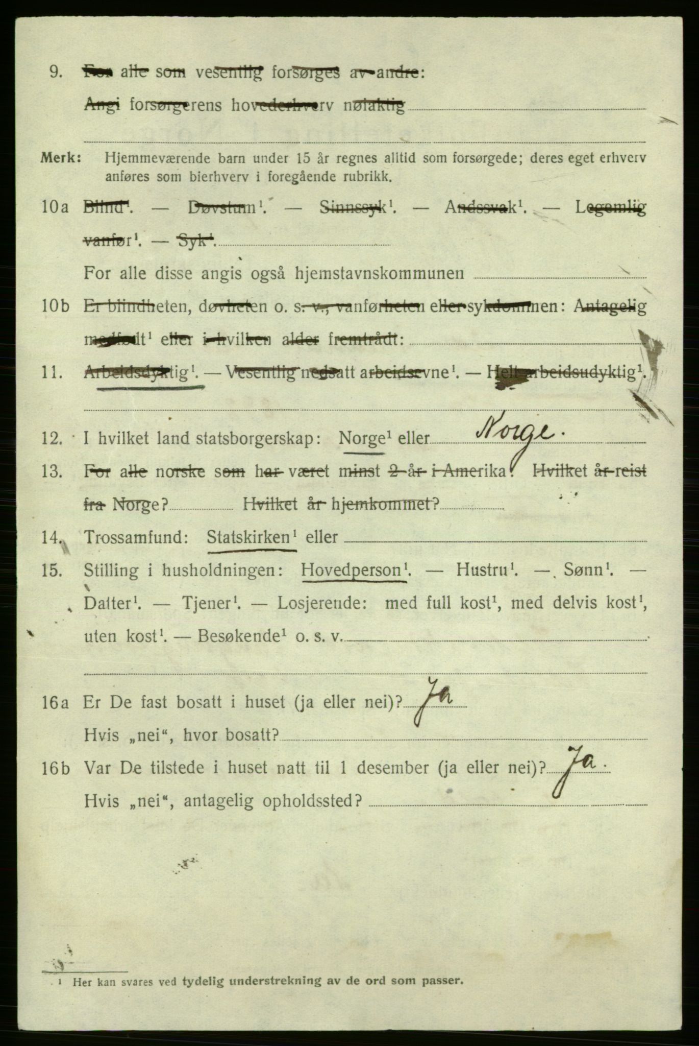 SAO, 1920 census for Fredrikshald, 1920, p. 26994