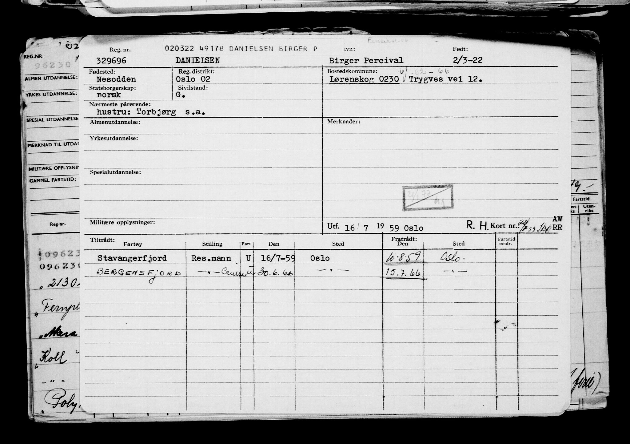 Direktoratet for sjømenn, AV/RA-S-3545/G/Gb/L0203: Hovedkort, 1922, p. 500