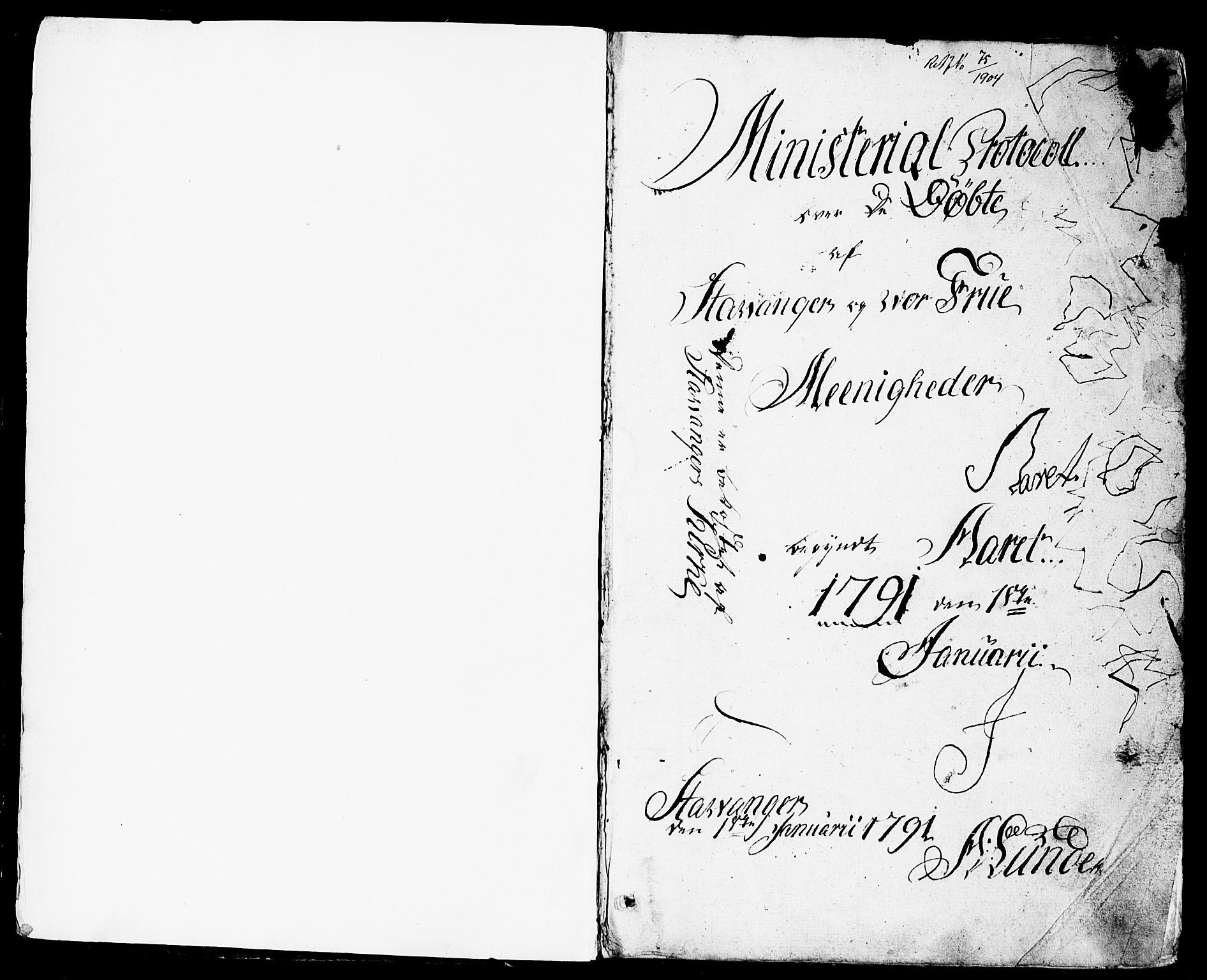 Domkirken sokneprestkontor, SAST/A-101812/001/30/30BB/L0007: Parish register (copy) no. B 7, 1791-1813