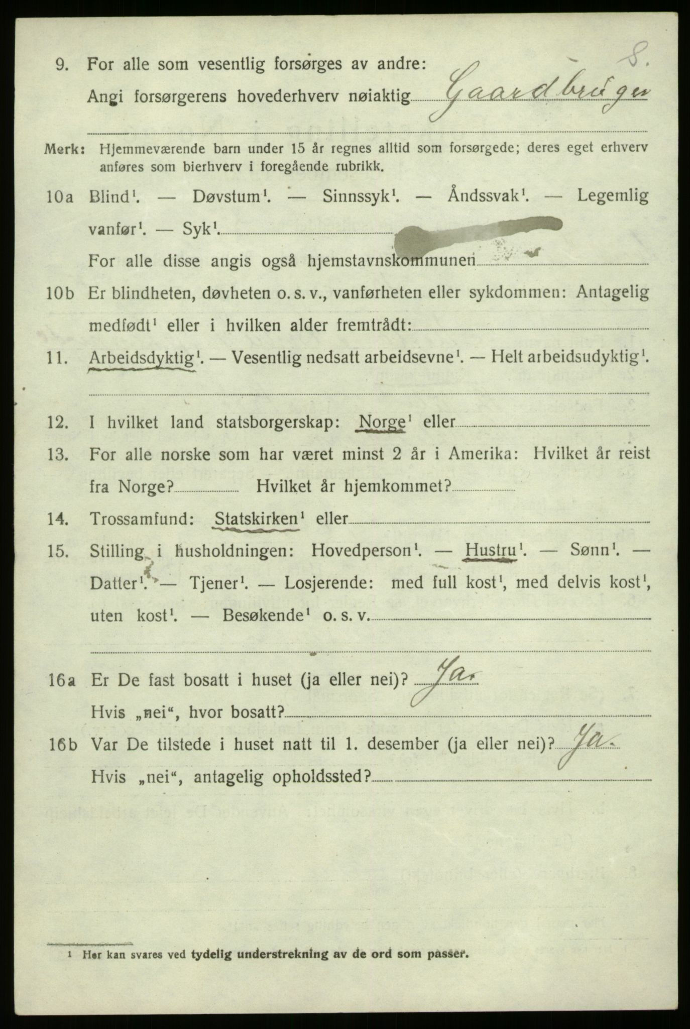 SAB, 1920 census for Kinn, 1920, p. 10888