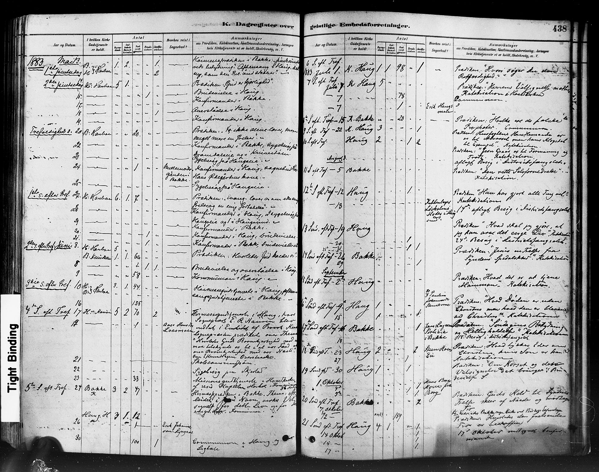 Eiker kirkebøker, AV/SAKO-A-4/F/Fb/L0001: Parish register (official) no. II 1, 1878-1888, p. 438