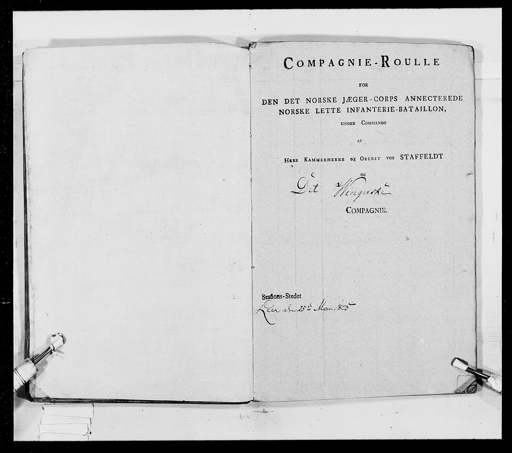 Generalitets- og kommissariatskollegiet, Det kongelige norske kommissariatskollegium, AV/RA-EA-5420/E/Eh/L0023: Norske jegerkorps, 1805, p. 236