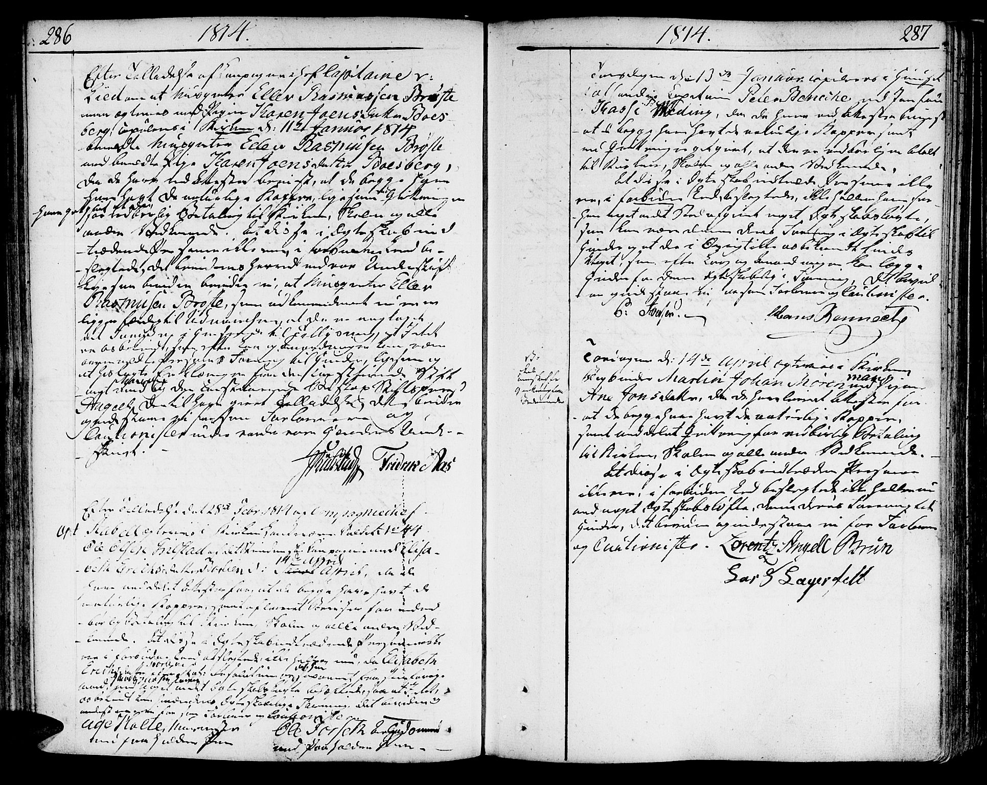 Ministerialprotokoller, klokkerbøker og fødselsregistre - Sør-Trøndelag, SAT/A-1456/602/L0105: Parish register (official) no. 602A03, 1774-1814, p. 286-287