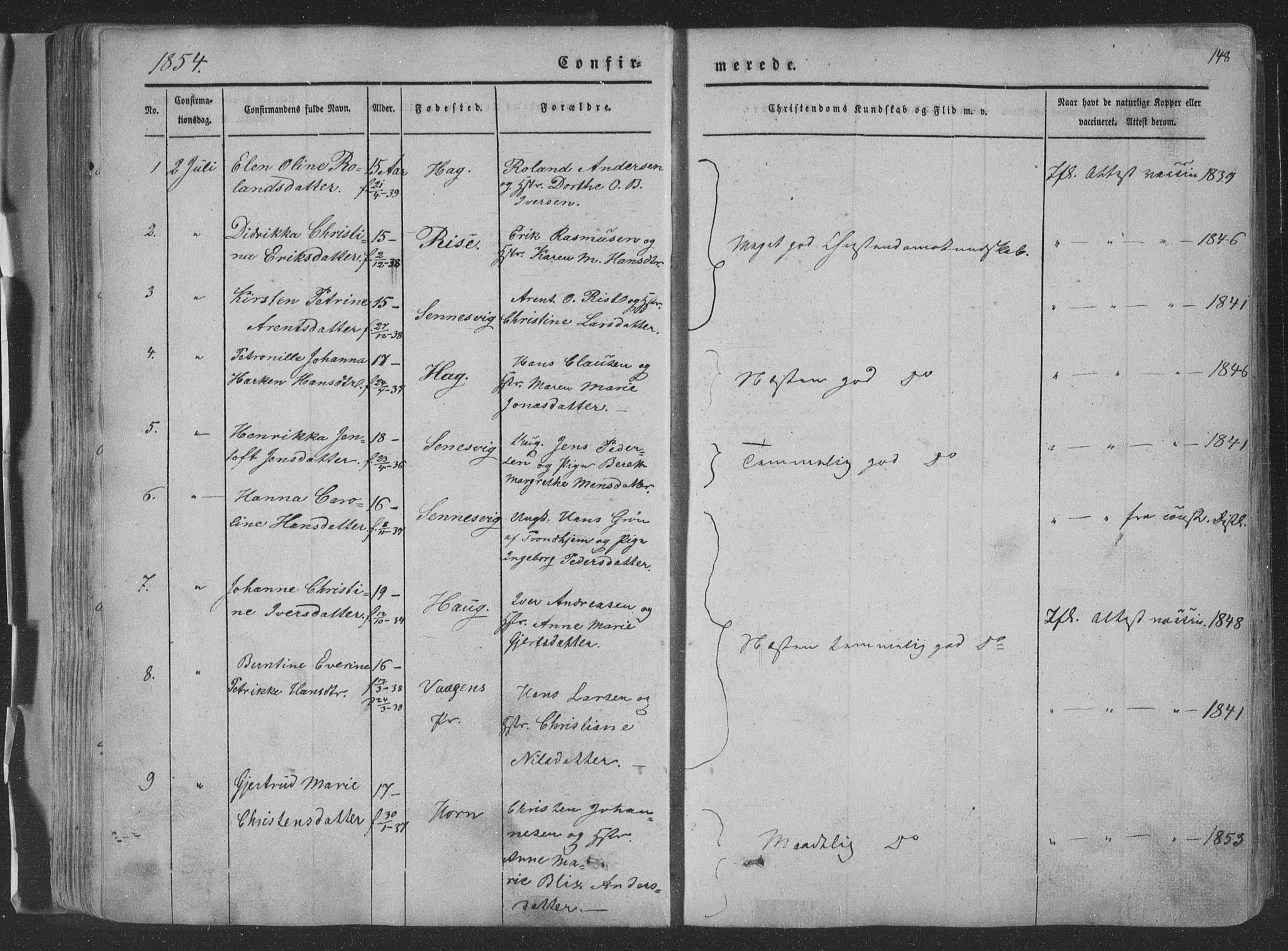 Ministerialprotokoller, klokkerbøker og fødselsregistre - Nordland, AV/SAT-A-1459/881/L1165: Parish register (copy) no. 881C02, 1854-1876, p. 148