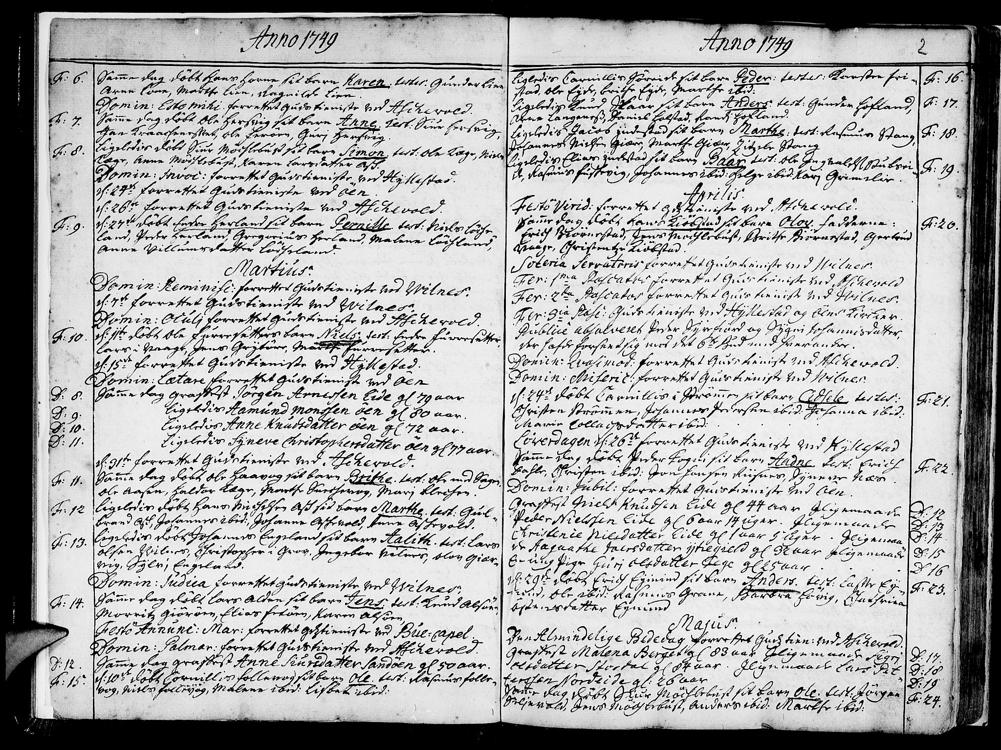 Askvoll sokneprestembete, SAB/A-79501/H/Haa/Haaa/L0008: Parish register (official) no. A 8, 1749-1775, p. 2