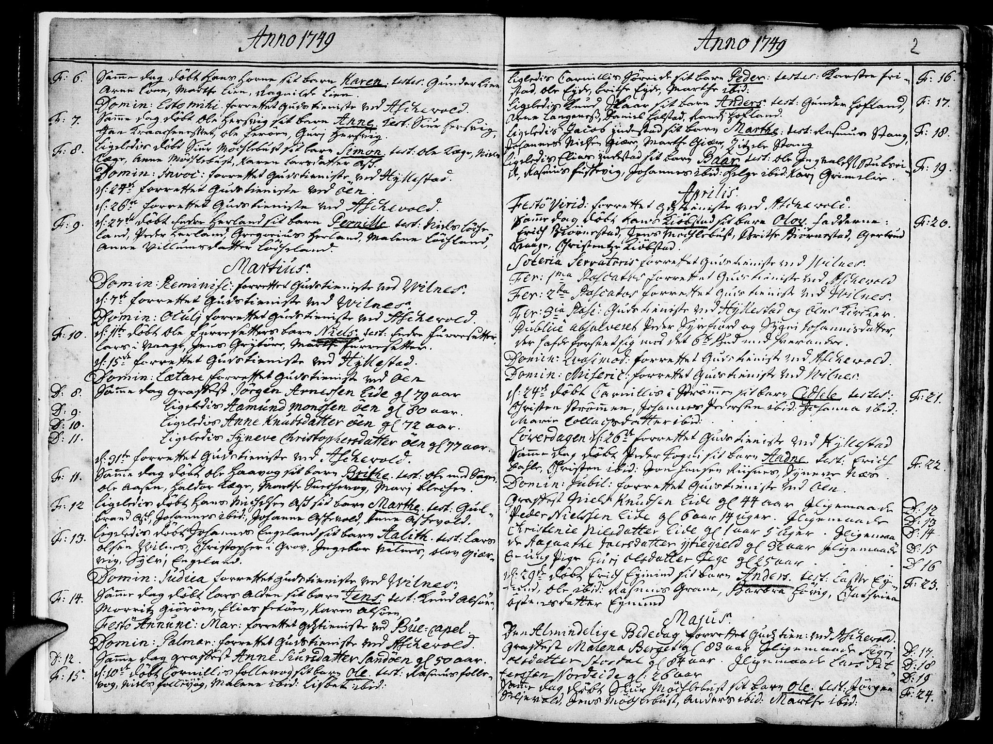 Askvoll sokneprestembete, AV/SAB-A-79501/H/Haa/Haaa/L0008: Parish register (official) no. A 8, 1749-1775, p. 2