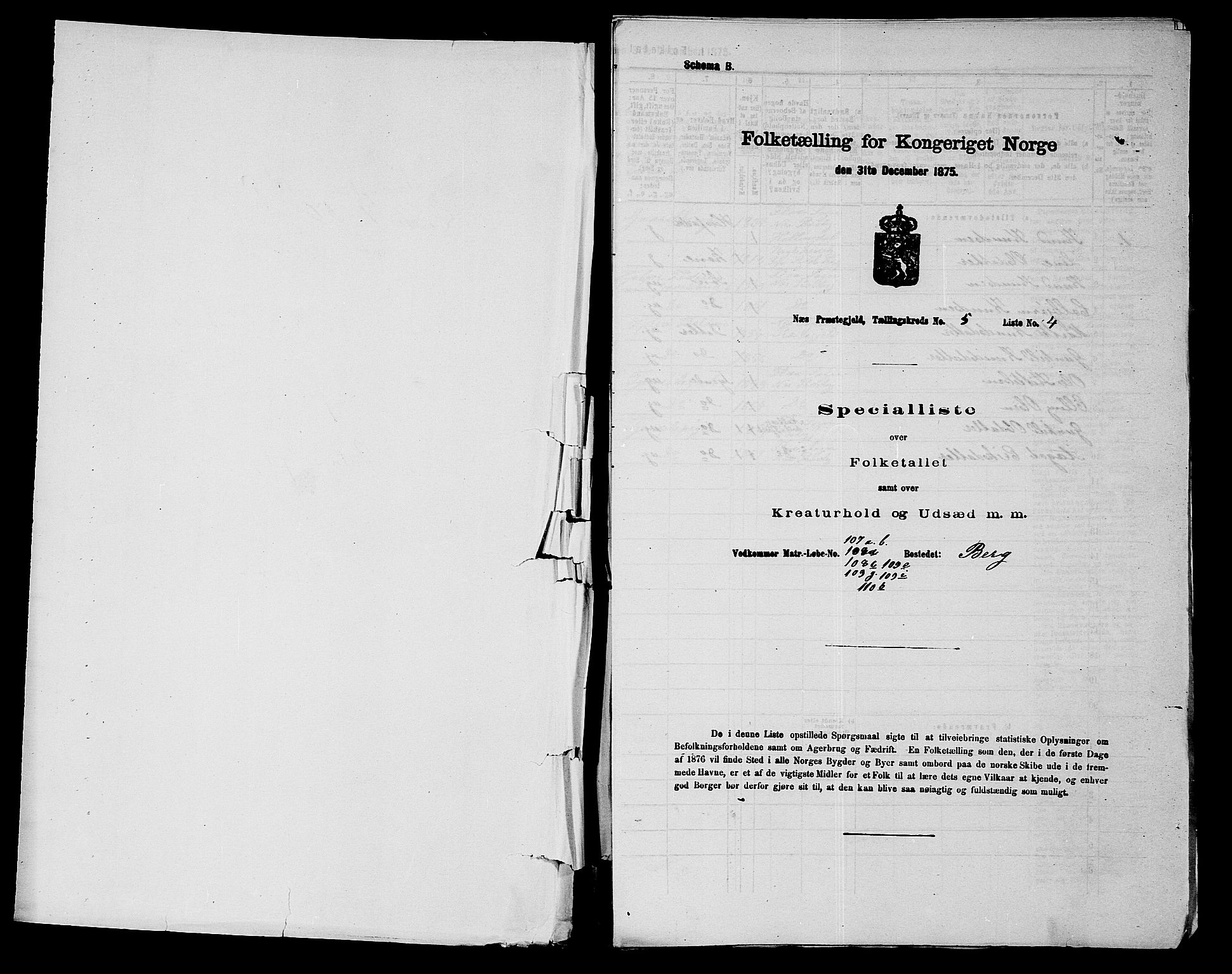 SAKO, 1875 census for 0616P Nes, 1875, p. 856