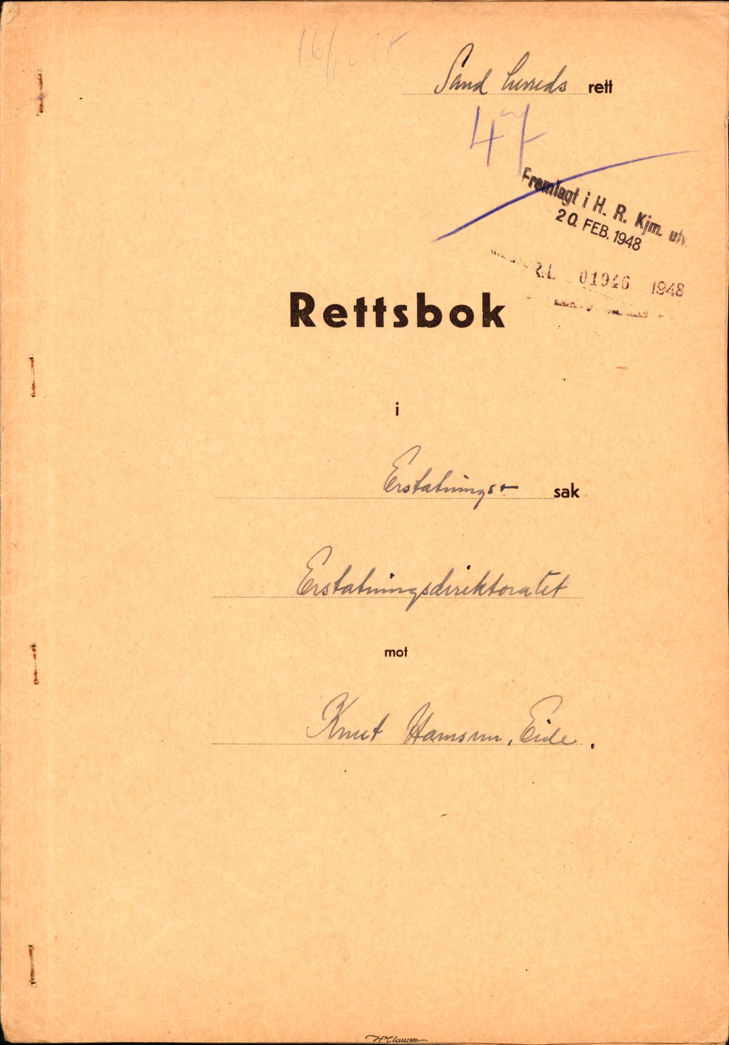 Landssvikarkivet, Arendal politikammer, RA/S-3138-25/D/Dc/L0029: Anr. 192/45, 1945-1951, p. 428