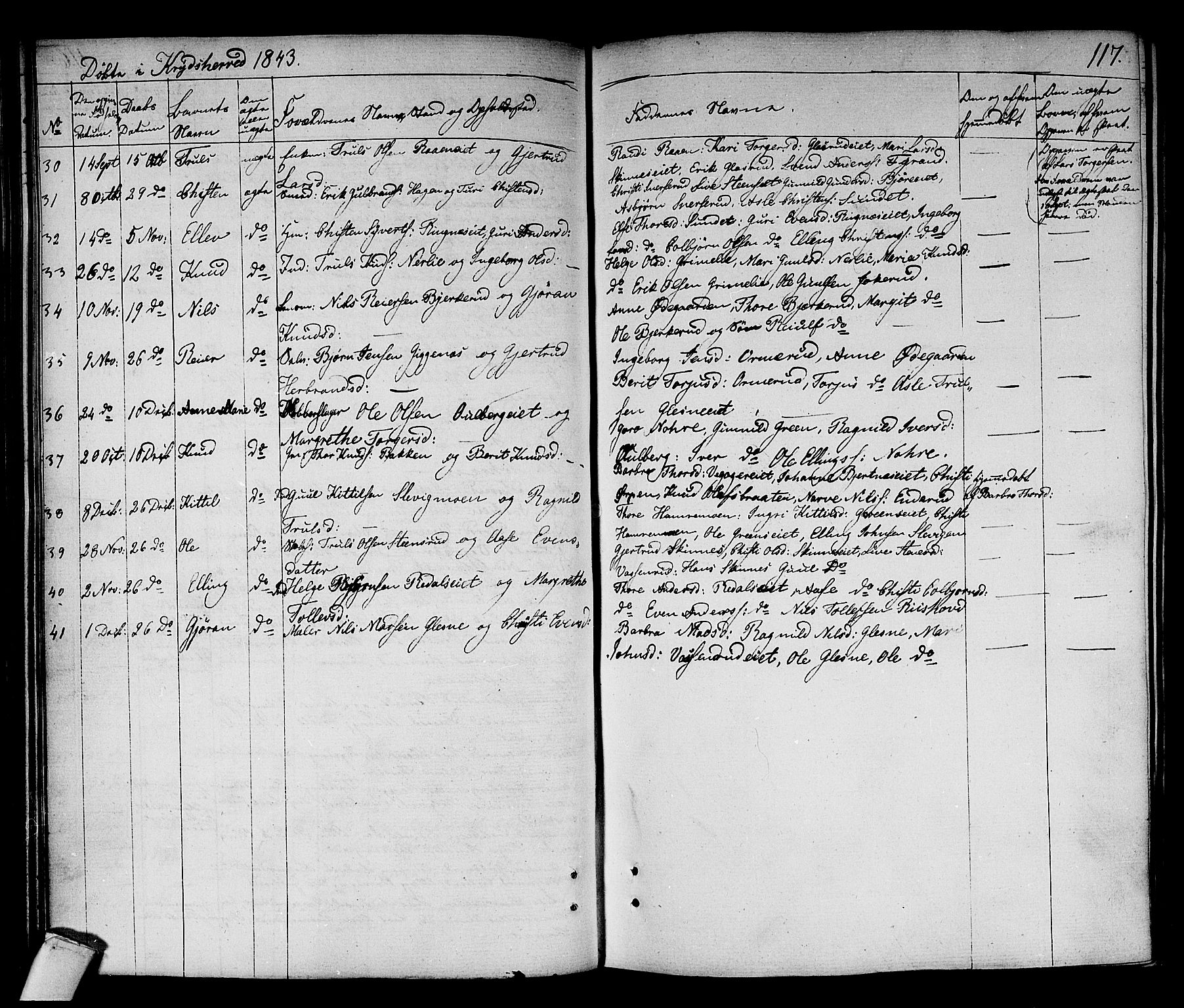 Sigdal kirkebøker, AV/SAKO-A-245/F/Fa/L0006: Parish register (official) no. I 6 /3, 1829-1843, p. 117