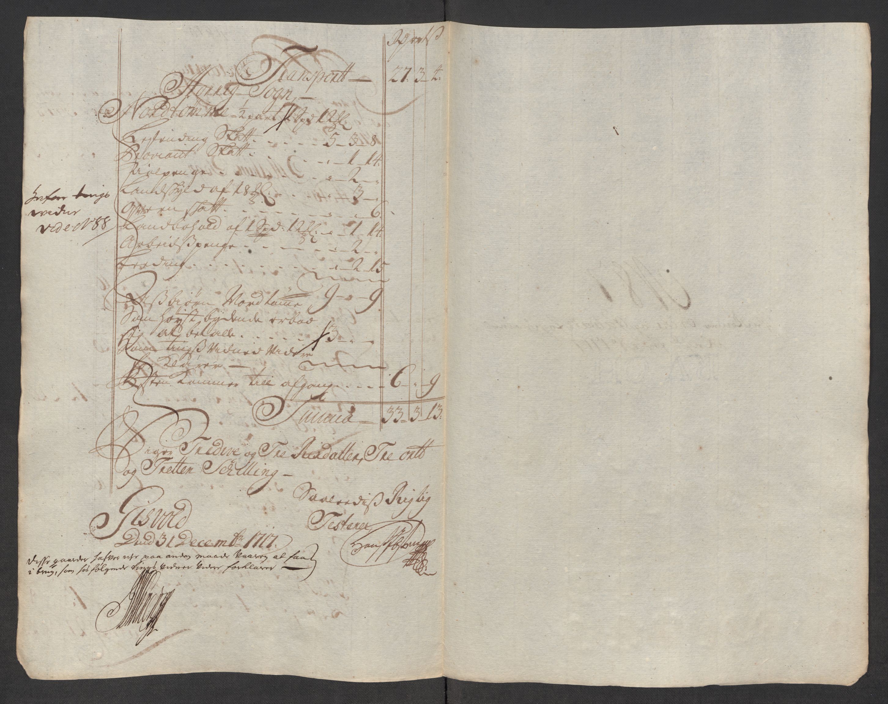 Rentekammeret inntil 1814, Reviderte regnskaper, Fogderegnskap, RA/EA-4092/R60/L3969: Fogderegnskap Orkdal og Gauldal, 1717, p. 569