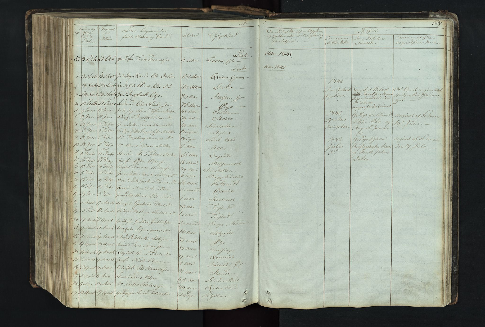 Vang prestekontor, Valdres, SAH/PREST-140/H/Hb/L0004: Parish register (copy) no. 4, 1835-1892, p. 387